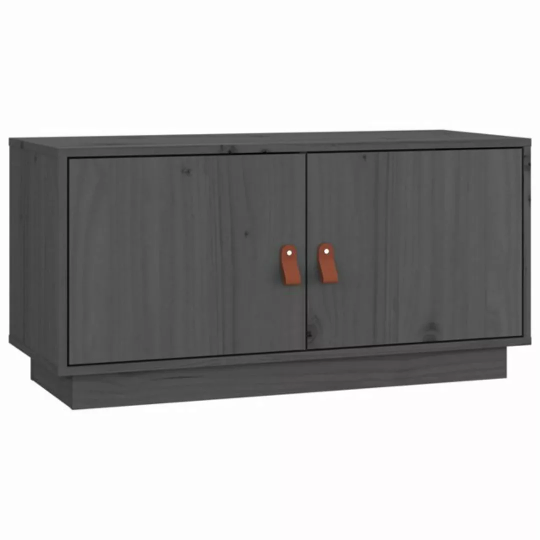 Vidaxl Tv-schrank Grau 80x34x40 Cm Massivholz Kiefer günstig online kaufen