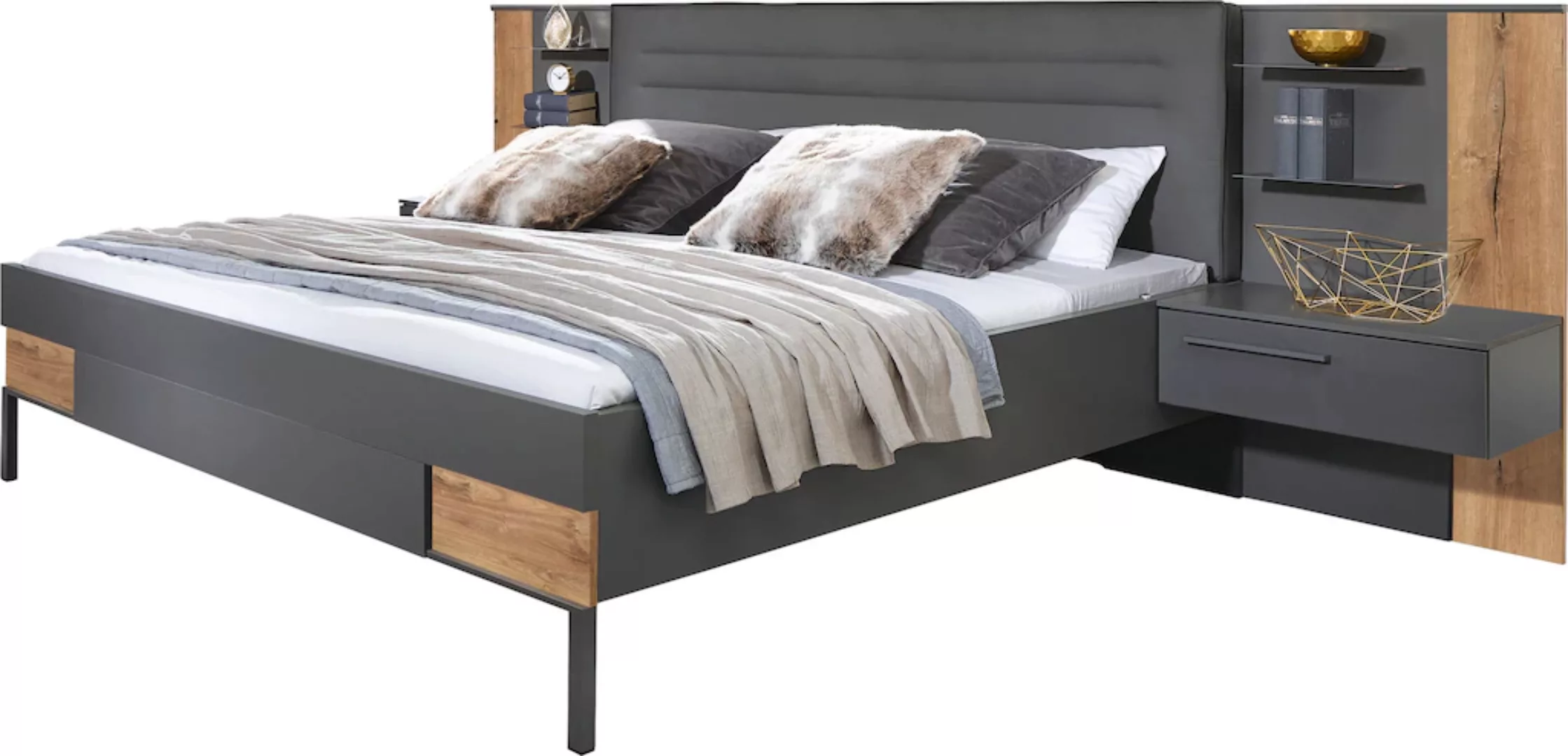 rauch Bettanlage "Valetta", (Set 5-tlg) Bett, 2 Nachttische, 2 Paneele, opt günstig online kaufen