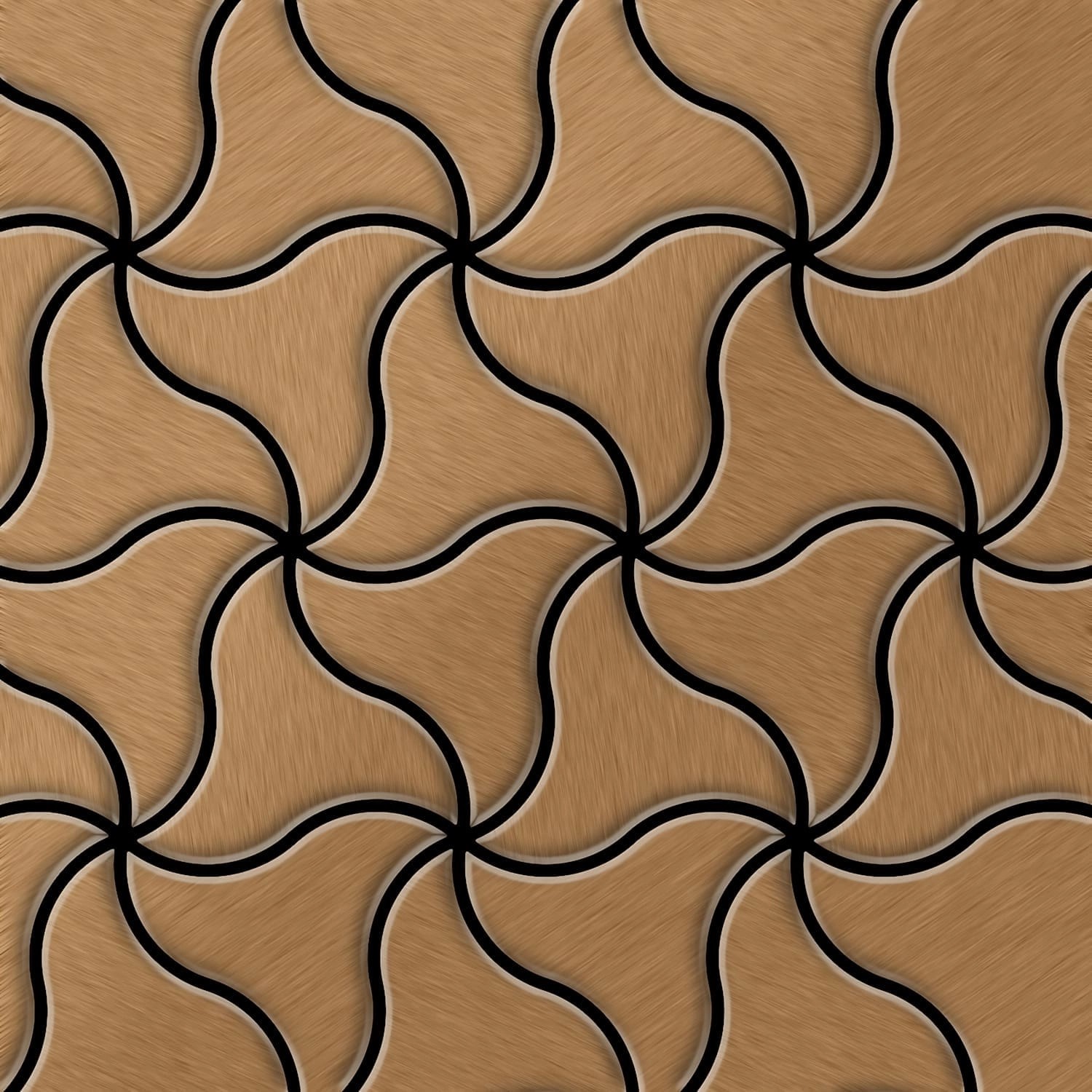 ALLOY Mosaik Fliese Massiv Metall Titan Gebürstet Kupfer 1,6mm Stark Ninja- günstig online kaufen