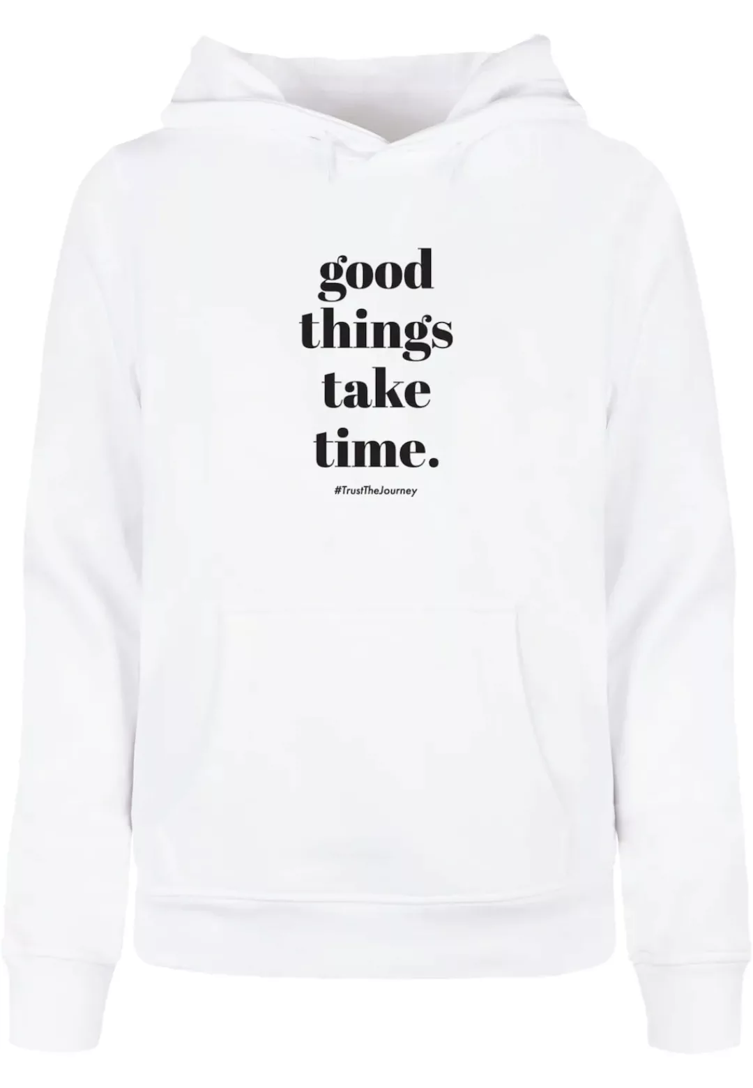 Merchcode Kapuzenpullover "Merchcode Damen Ladies Good Things Take Time Bas günstig online kaufen