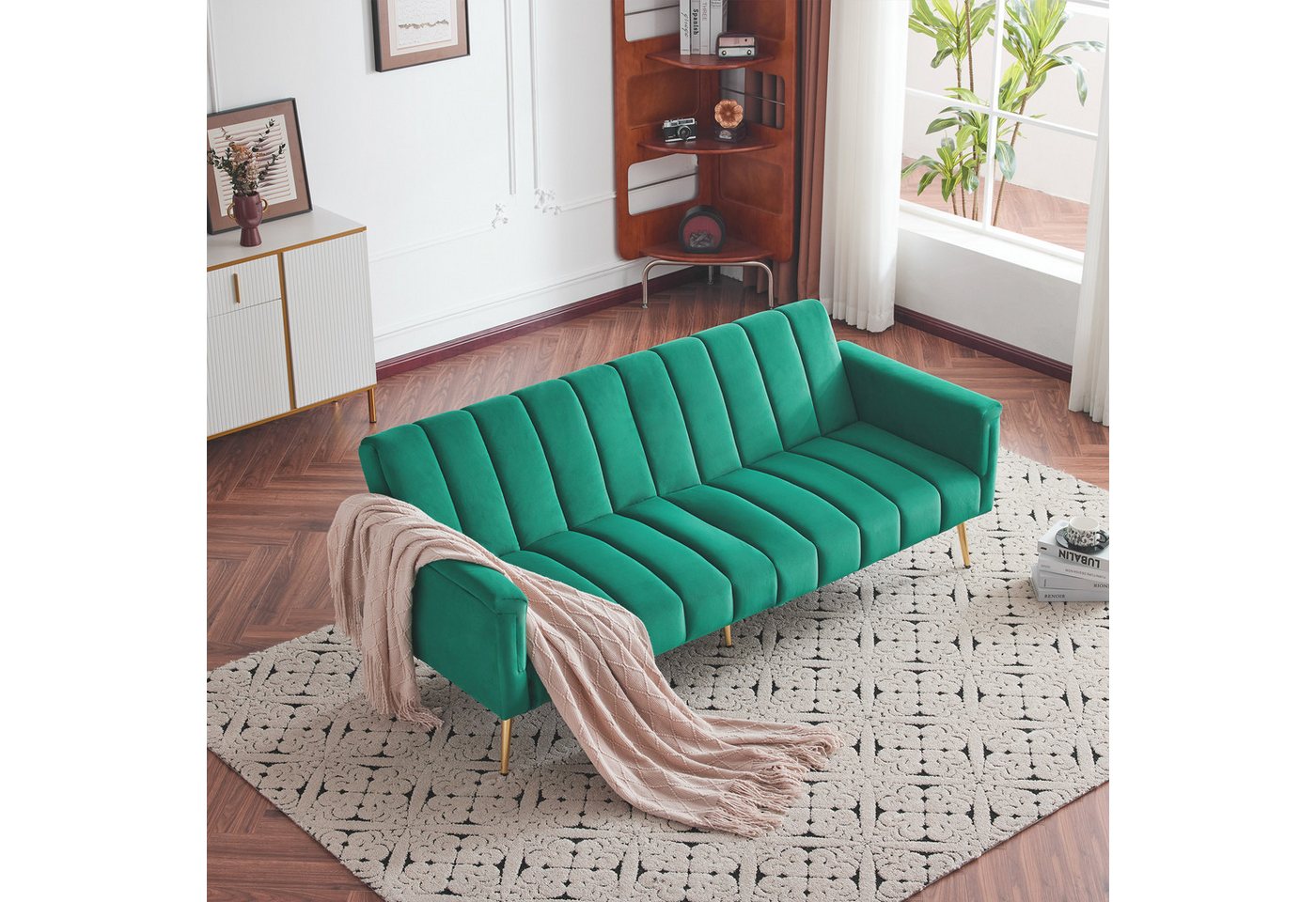 HAUSS SPLOE Sofa Klappbares Schlafsofa mit Bettfunktion Loungesofa 3 Winkel günstig online kaufen