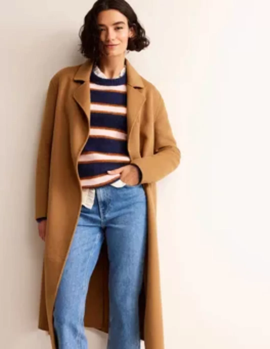 Bristol Mantel aus Wollmischung Damen Boden, Kamelbraun günstig online kaufen