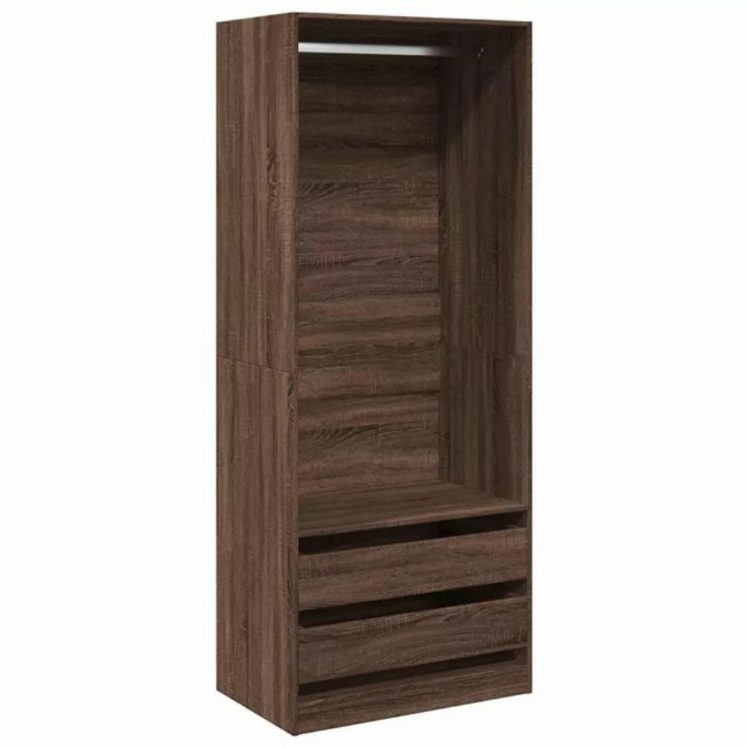 vidaXL Mehrzweckschrank Kleiderschrank Braun Eichen-Optik 80x50x200 cm Holz günstig online kaufen