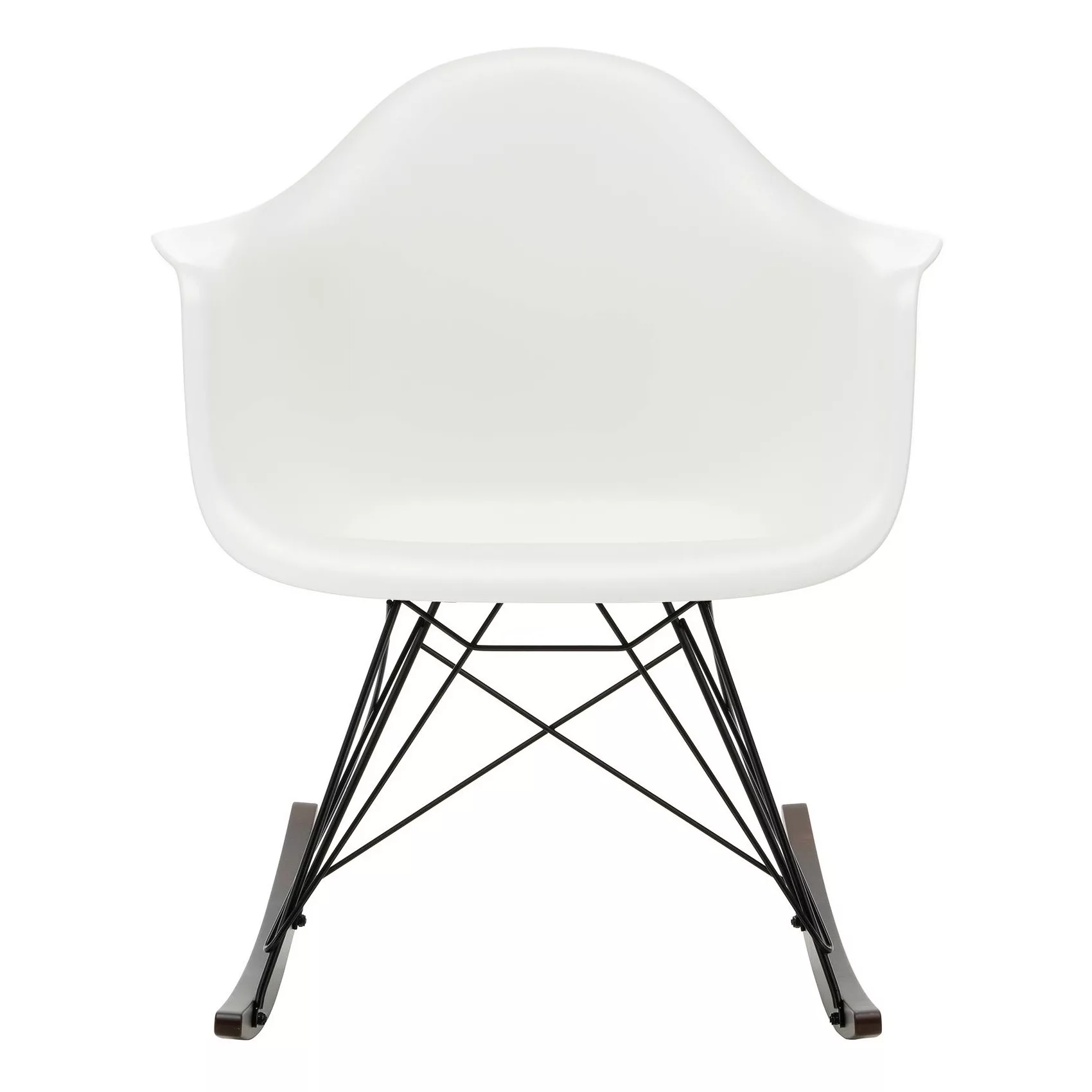 Vitra - Eames Plastic Armchair RAR Schaukelstuhl schwarz - weiß/Sitzschale günstig online kaufen