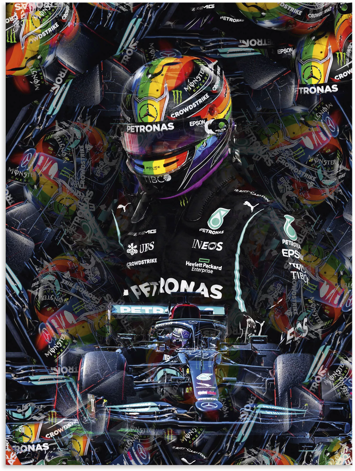 Artland Wandbild »Sir Lewis Hamilton Motorsportlegende«, Bilder von Männern günstig online kaufen