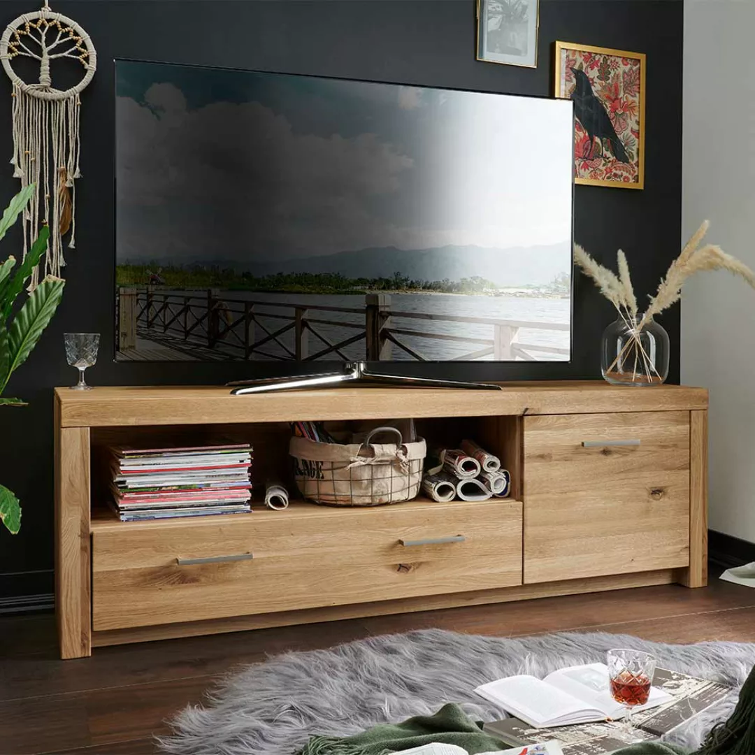 TV Lowboard aus Wildeiche Massivholz geölt günstig online kaufen