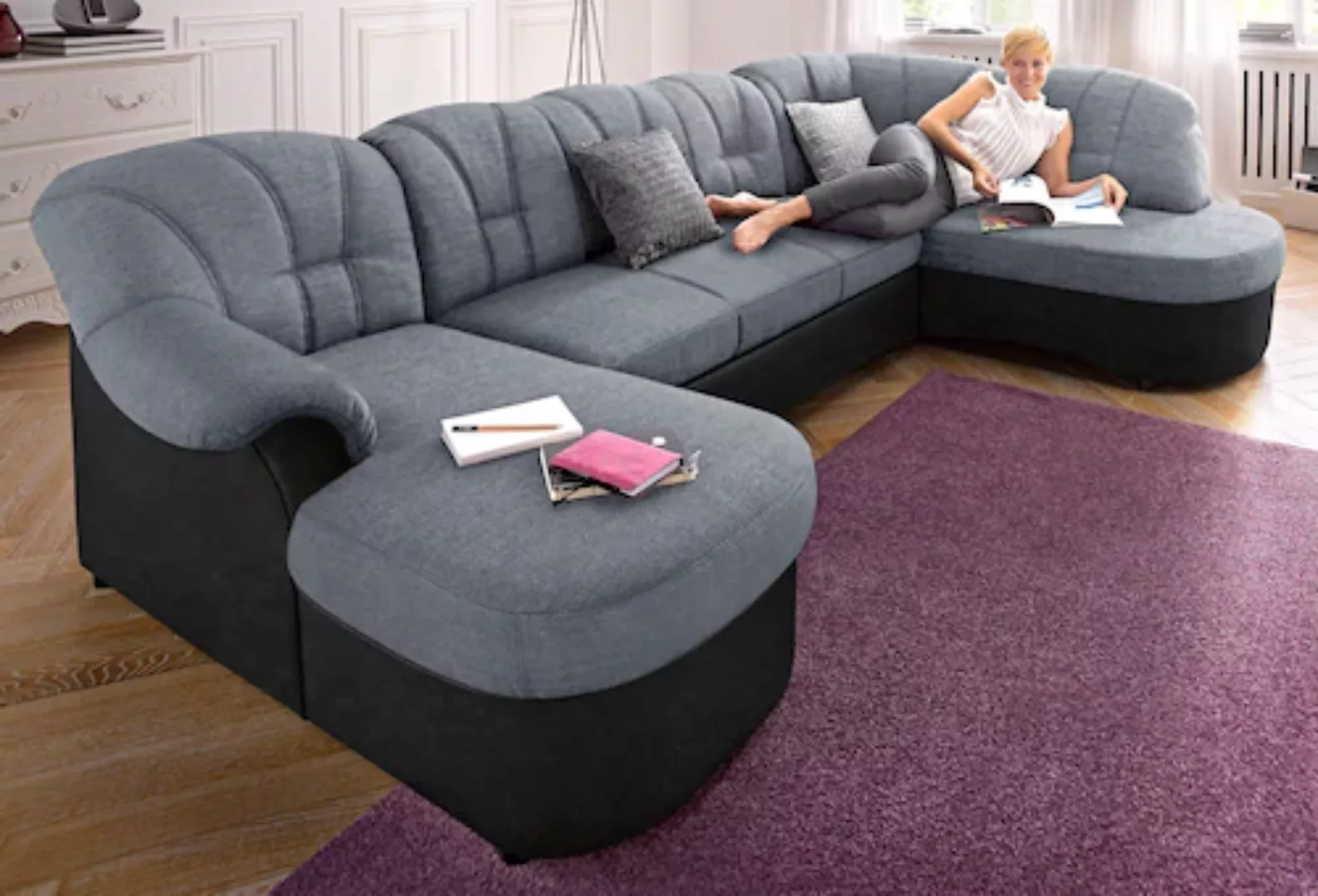 DOMO collection Wohnlandschaft "Santana mit viel Platz, komfortabel, modern günstig online kaufen