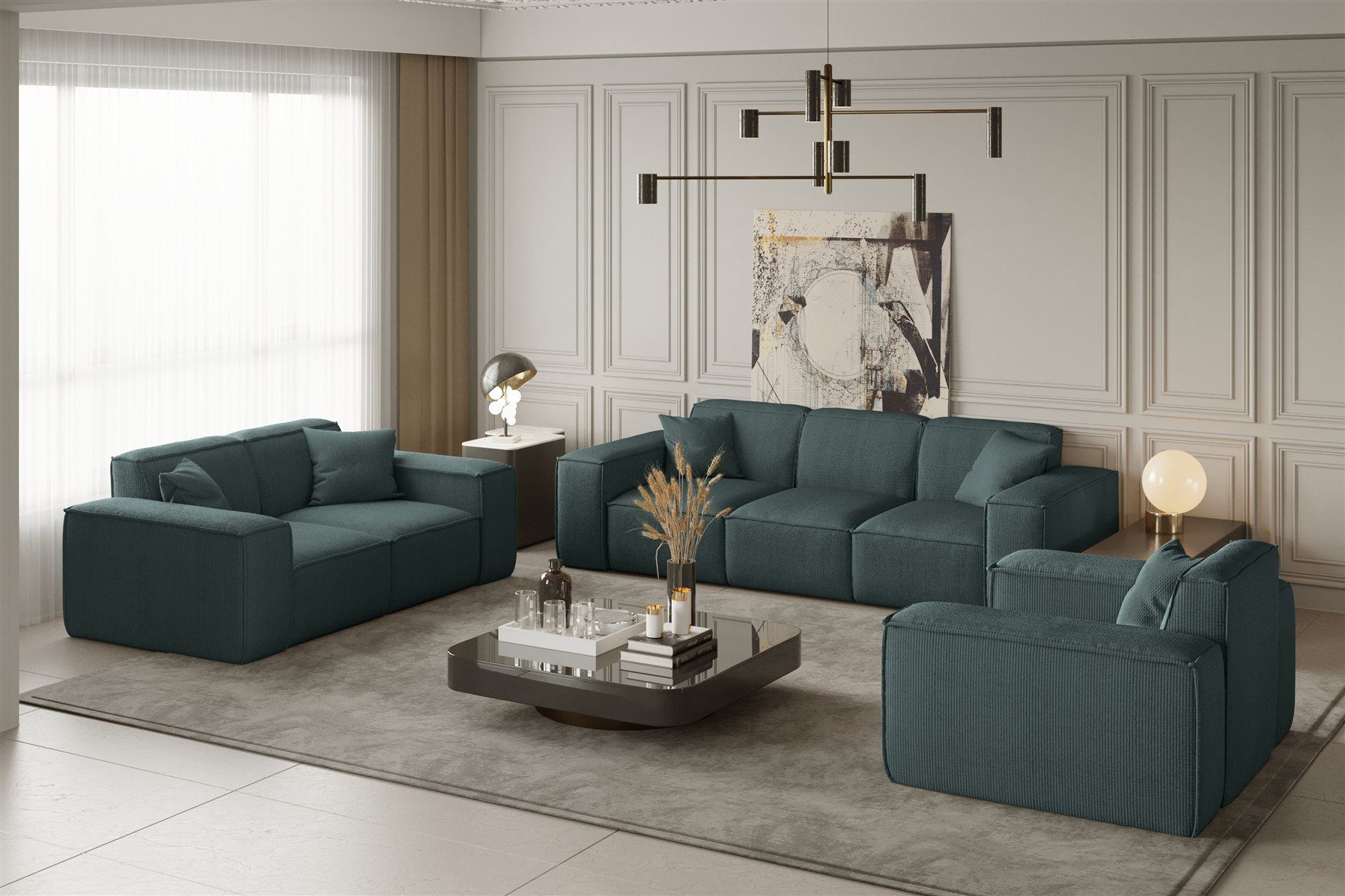 Fun Möbel Polstergarnitur Sofaset Designersofa CELES günstig online kaufen