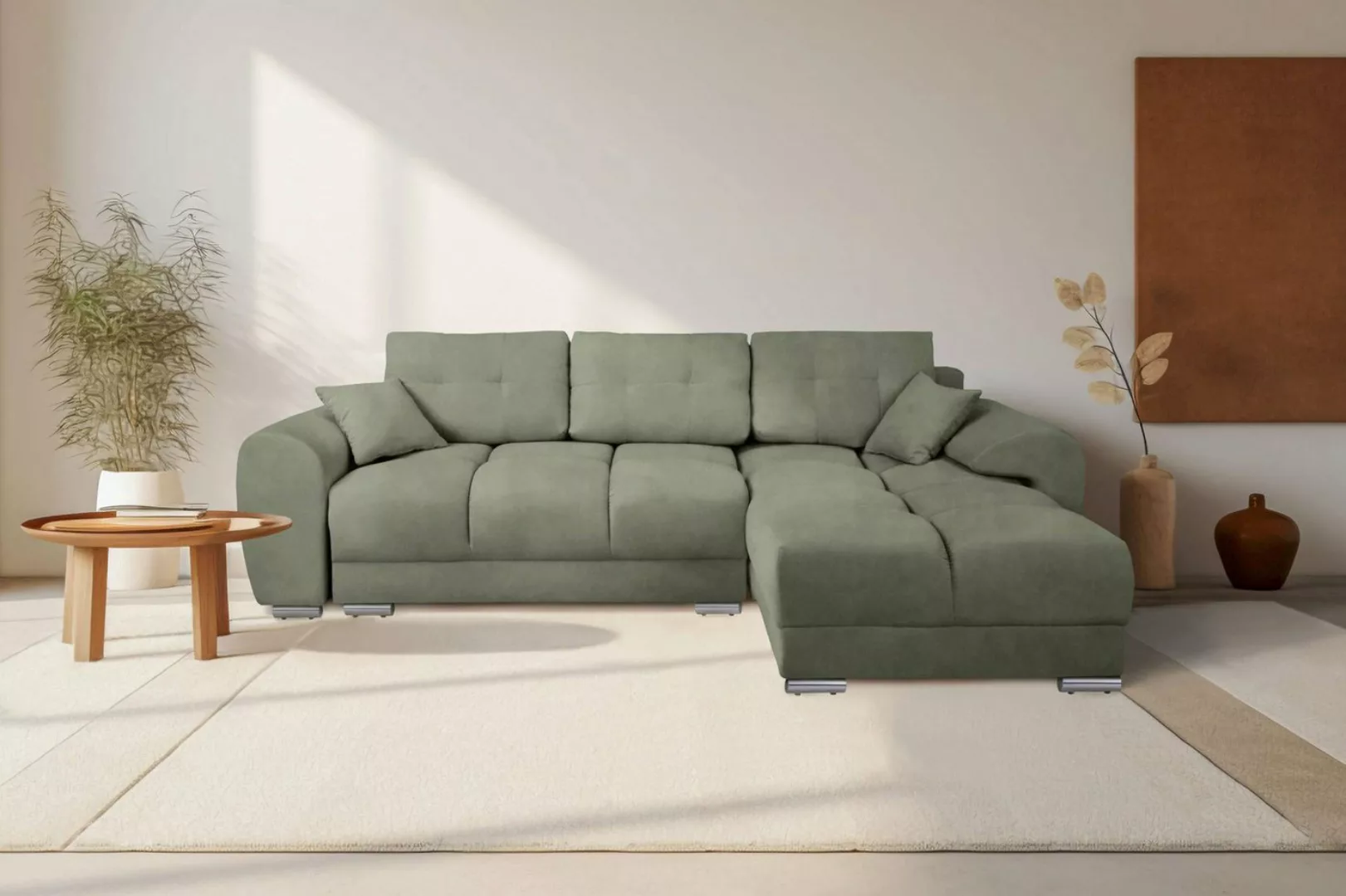 99rooms Ecksofa Adam, Sofa L-Form, Eckcouch, mit Bettfunktion, Bettkasten, günstig online kaufen