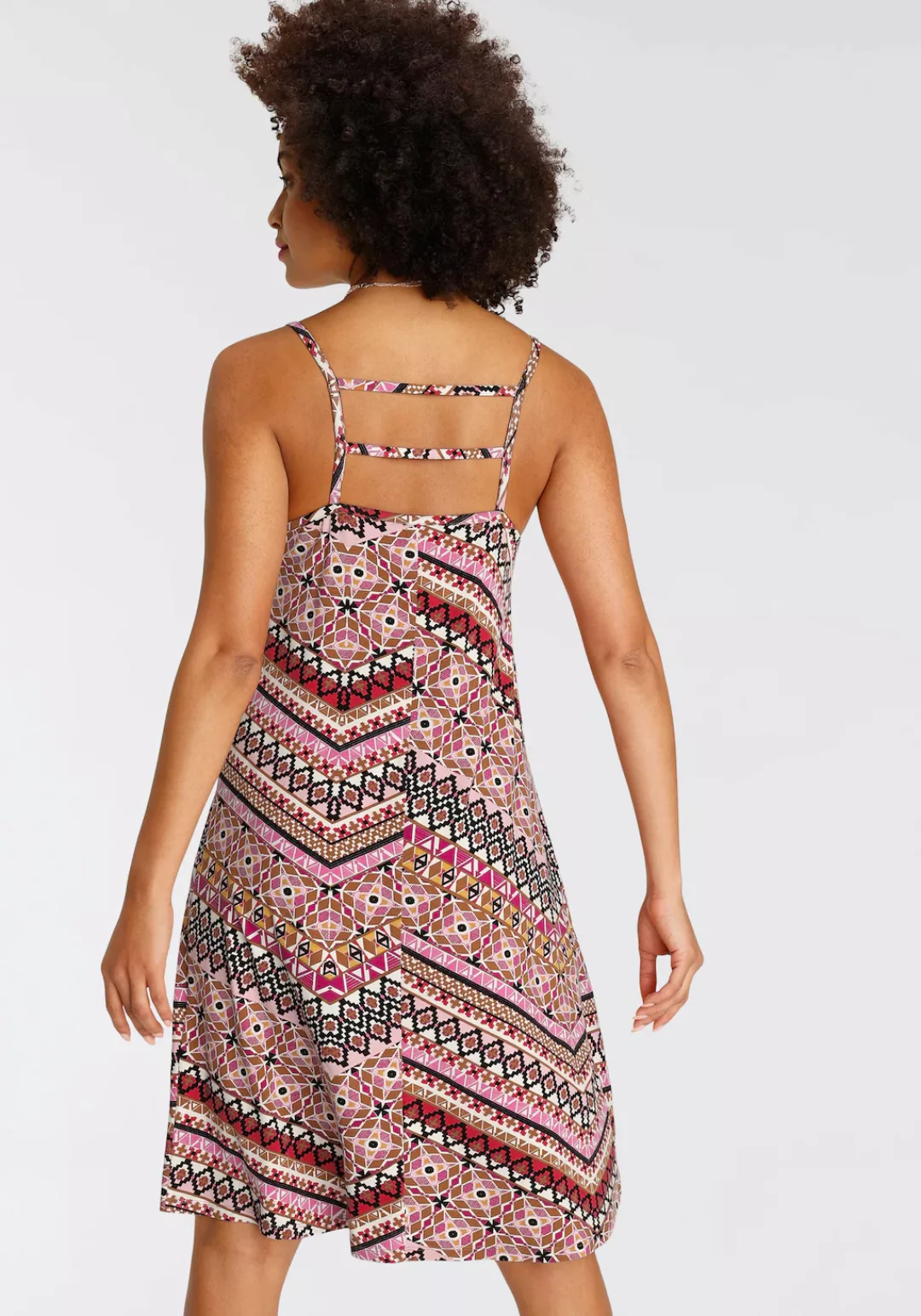 KangaROOS Sommerkleid, im Festival Look, ausgestellter A-Form, mit Zierbänd günstig online kaufen