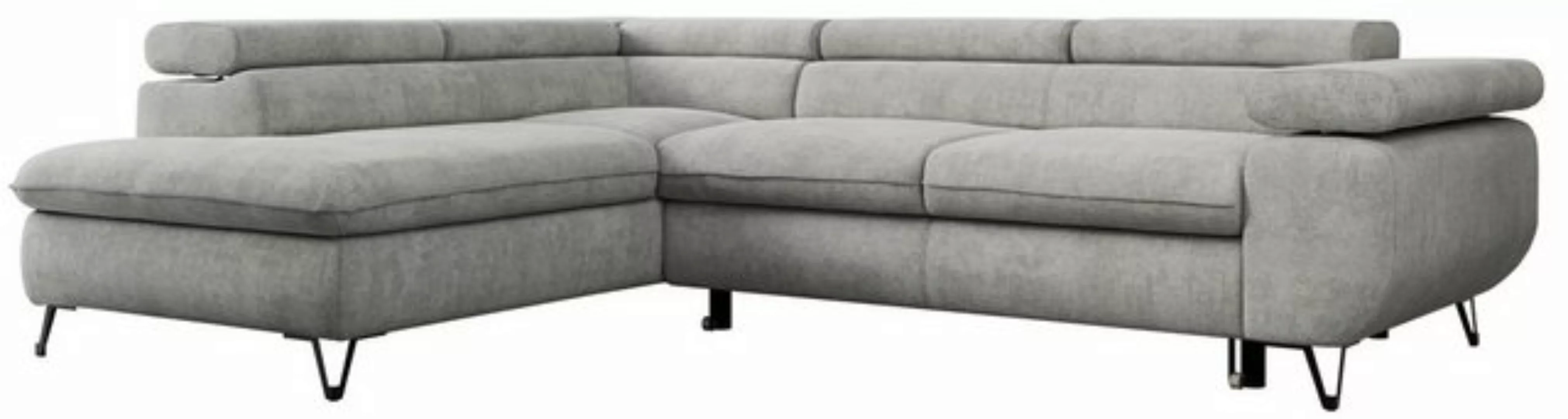 MKS MÖBEL Ecksofa PEDRO L, Set, T30-Schaum, Metallbeinen, Wellenfedern, L-f günstig online kaufen