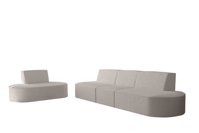 Fun Möbel Polstergarnitur Sofaset Designersofa MILOT 3-1 in Stoff, (Set, 2- günstig online kaufen