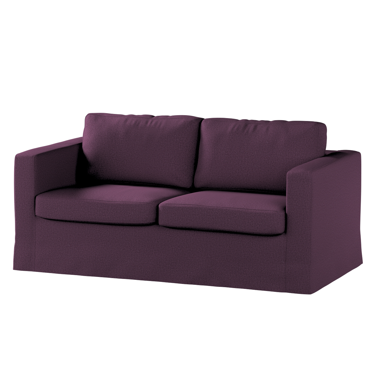 Bezug für Karlstad 2-Sitzer Sofa nicht ausklappbar, lang, pflaume, Sofahuss günstig online kaufen