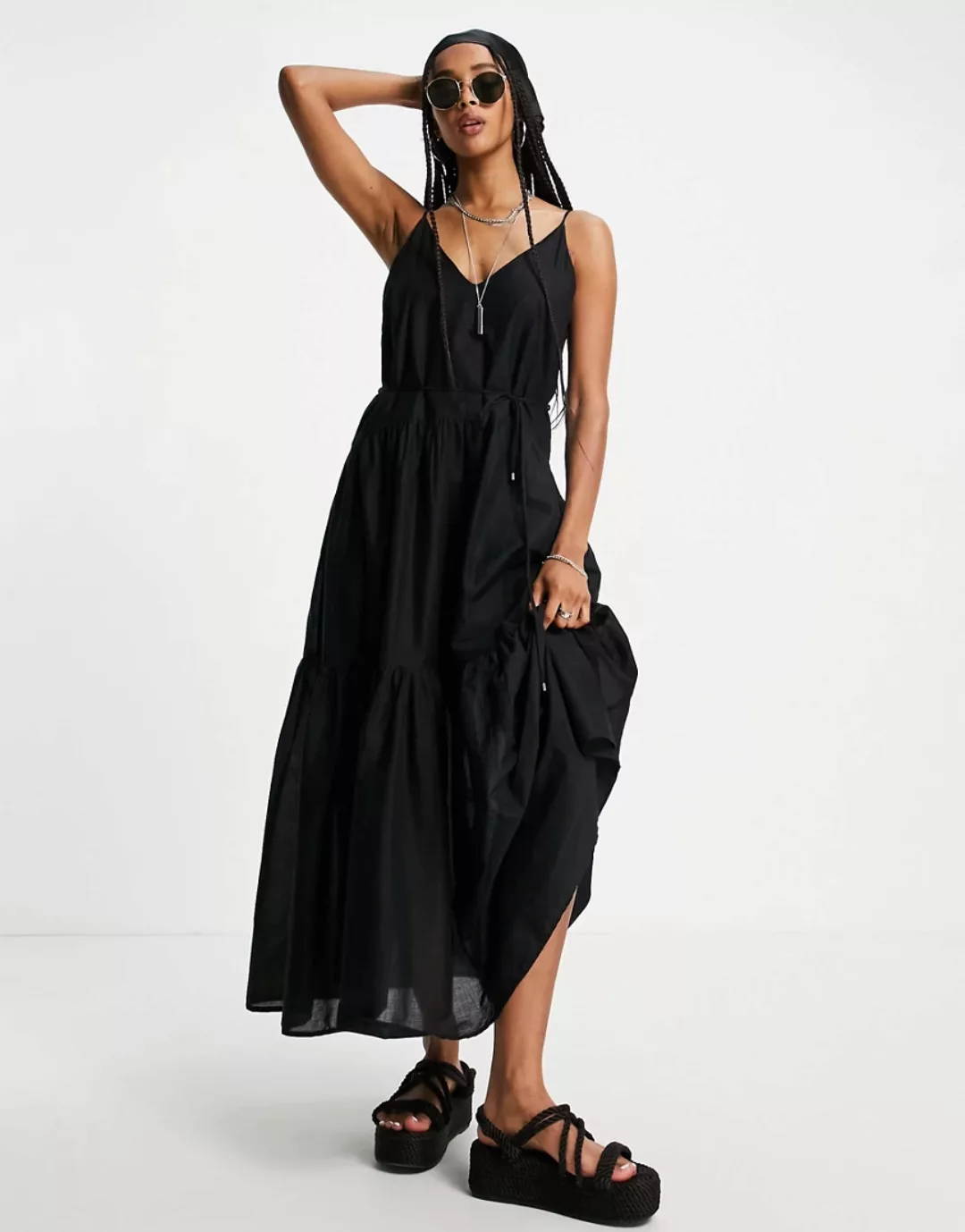 Only Vivi Maxi Langes Kleid XS Black günstig online kaufen