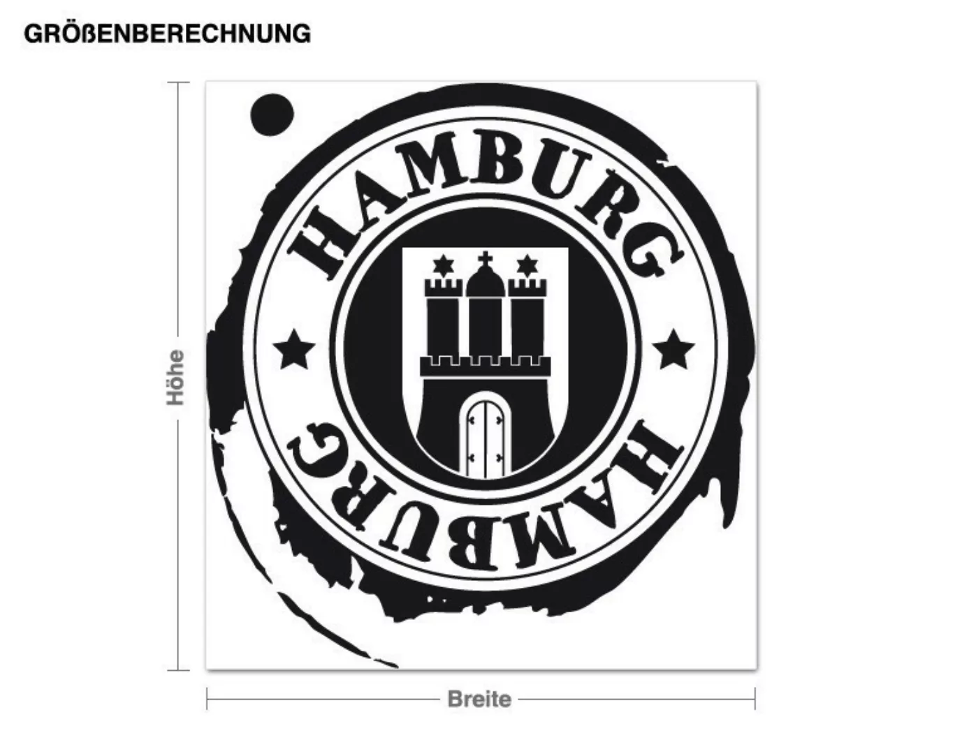 Wandtattoo Architektur & Skyline Hamburg Logo Design günstig online kaufen