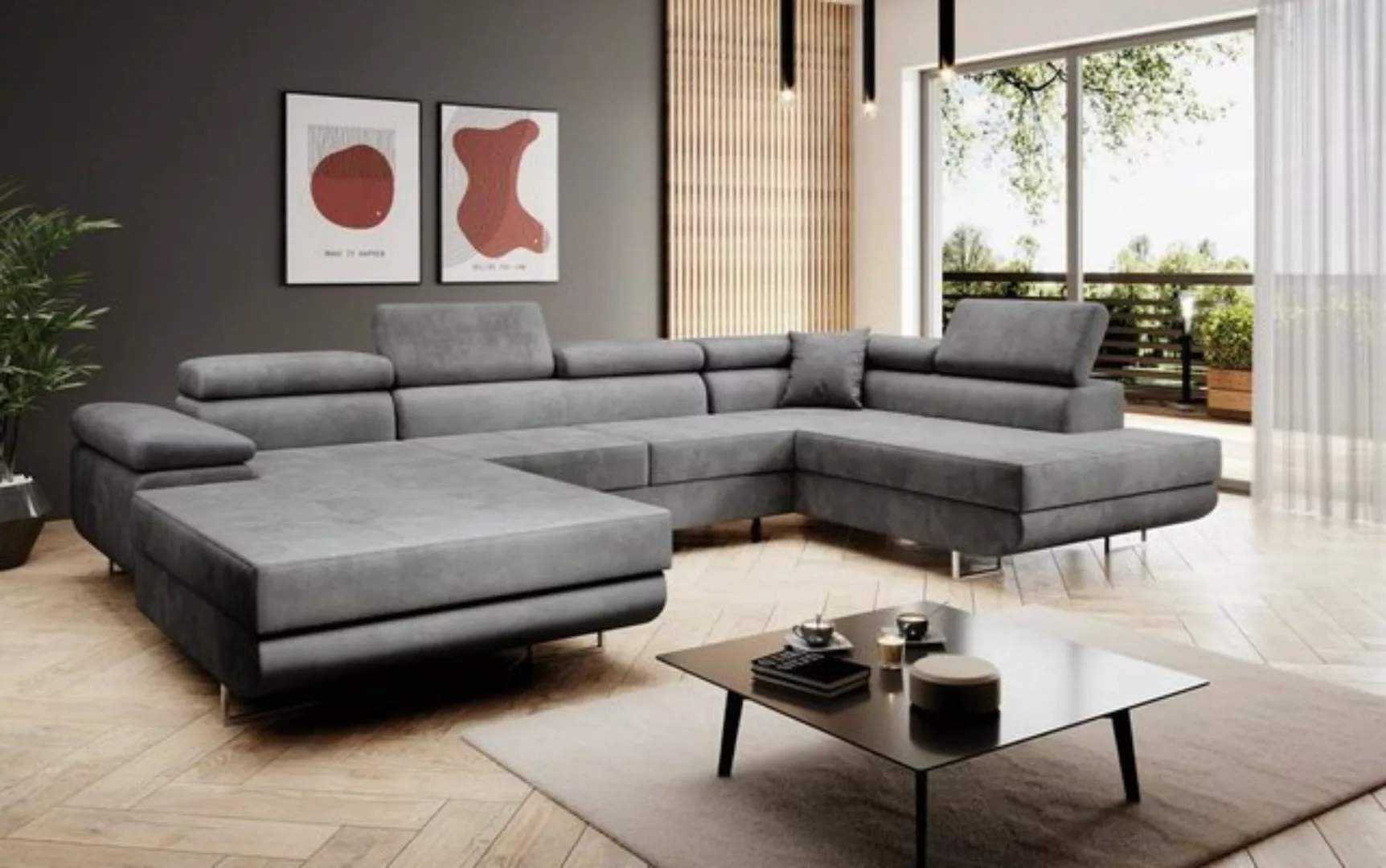 Luxusbetten24 Schlafsofa Designer Sofa Lago, mit Stauraum und Schlaffunktio günstig online kaufen
