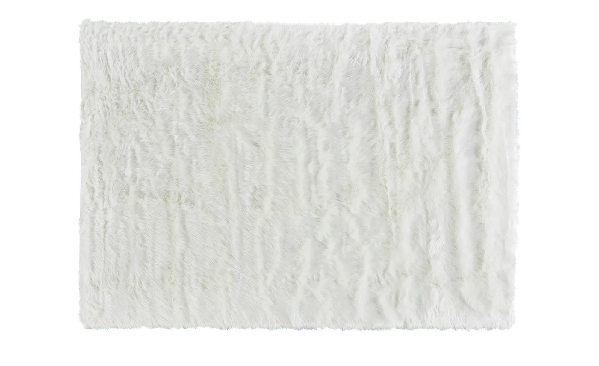 HOME STORY Hochflorteppich - weiß - Synthethische Fasern - 160 cm - Sconto günstig online kaufen