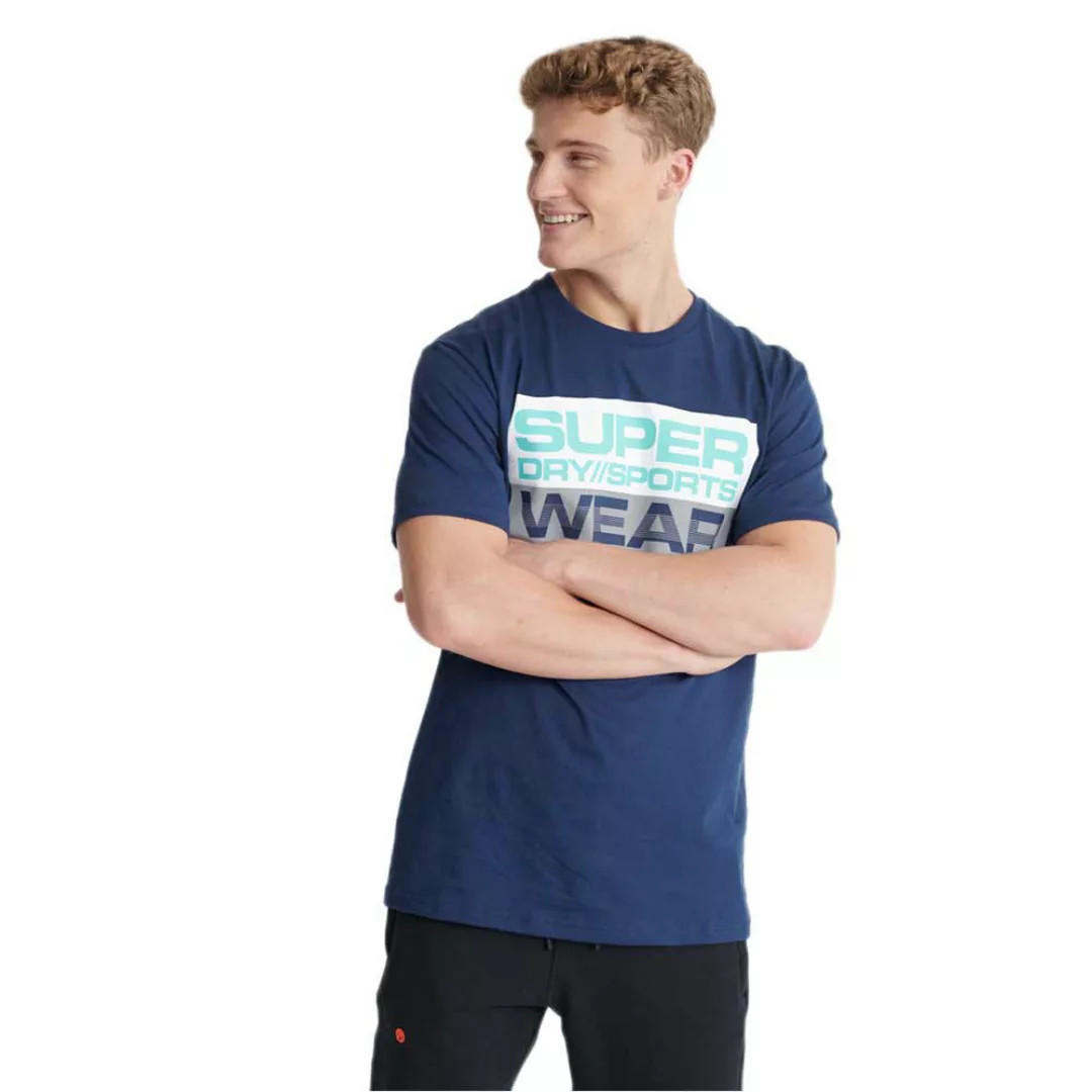 Superdry Streetsport Graphic Kurzarm T-shirt S Beechwater Blue günstig online kaufen
