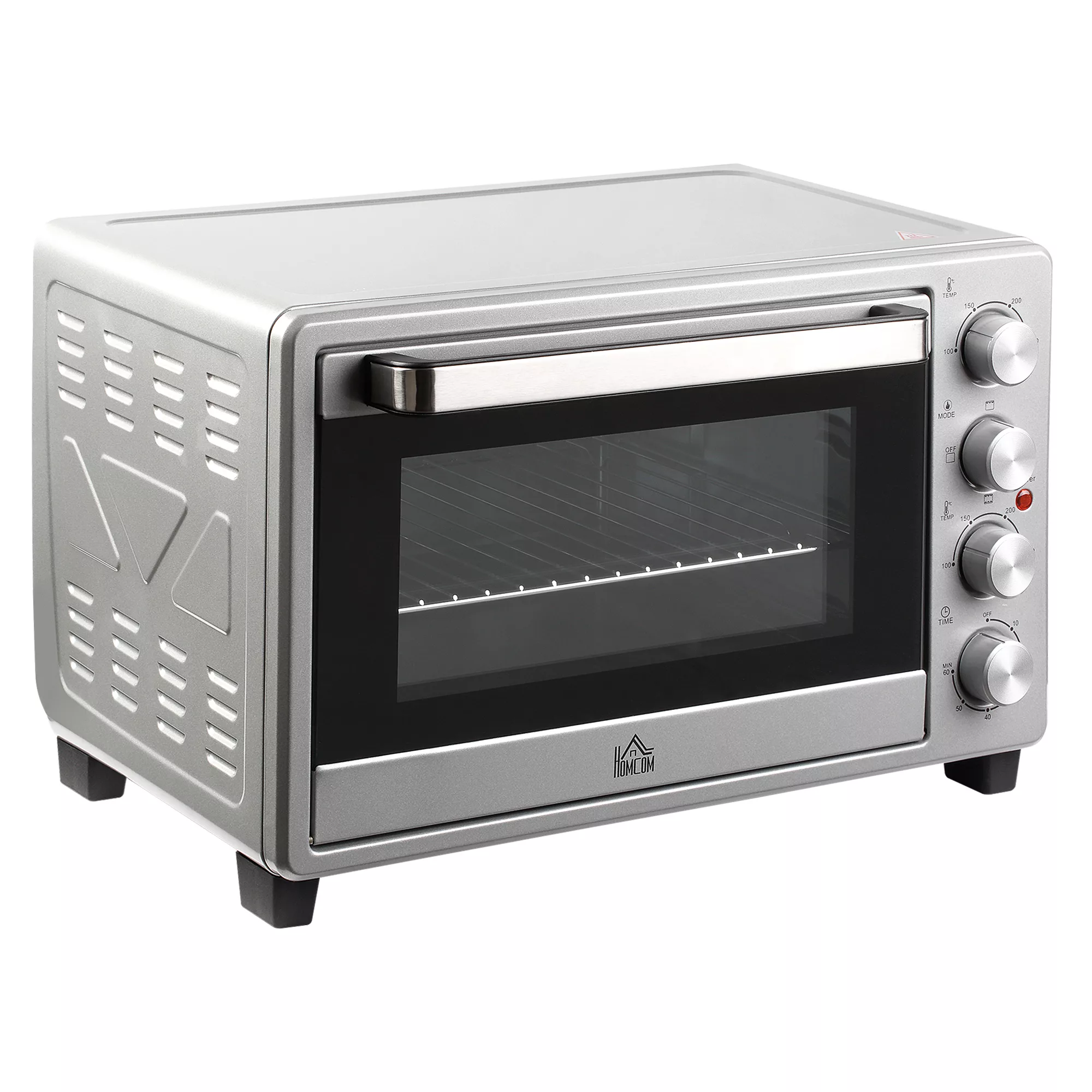 HOMCOM Minibackofen 32L 1600W Elektrischer Mini Ofen mit Schlackenauffangwa günstig online kaufen