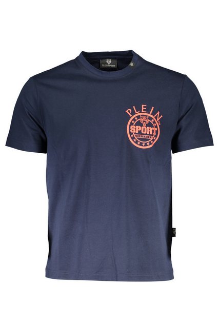 PLEIN SPORT T-Shirt Blaues Herren Kurzarm-T-Shirt mit Print und günstig online kaufen