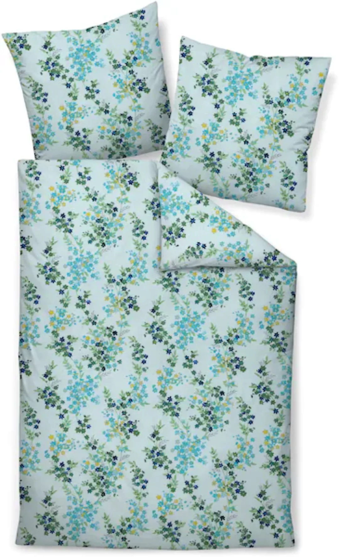 Janine Janine Mako-Soft-Seersucker Bettwäsche TANGO 20148 grün royalblau Gr günstig online kaufen