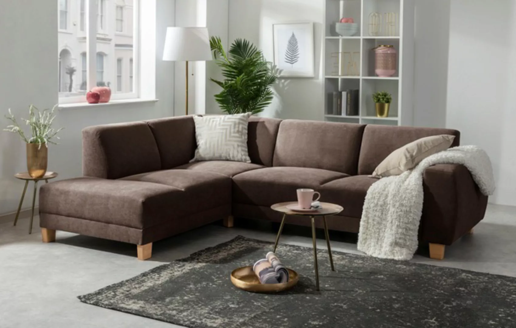 Max Winzer® Ecksofa »Blackpool modern, mittlere Sitzhärte mit hochwertiger günstig online kaufen