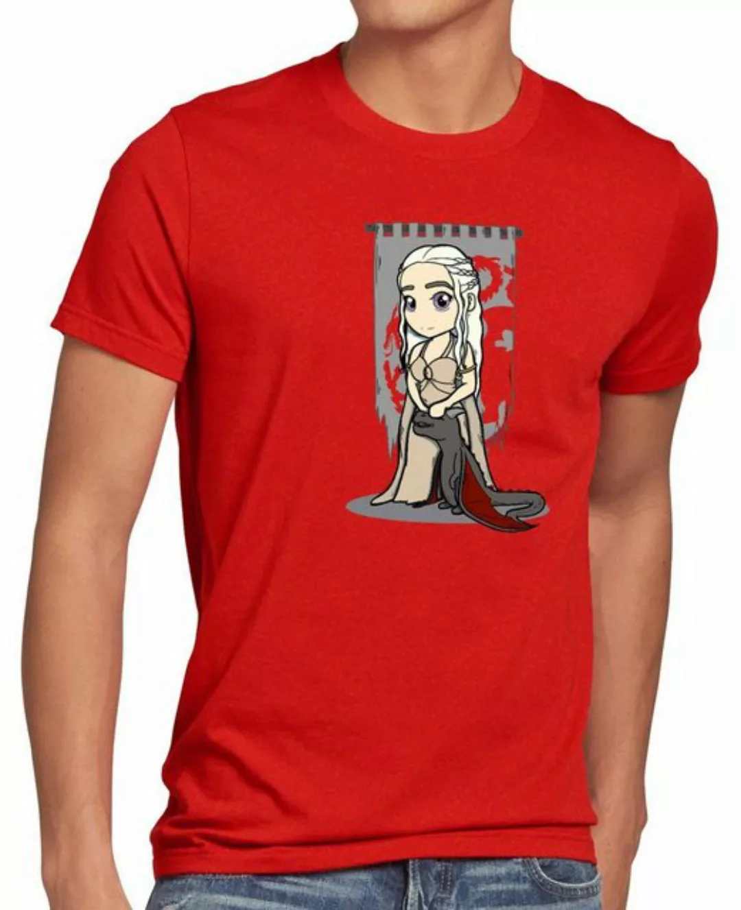 style3 Print-Shirt Herren T-Shirt Mutter der Drachen chibi daenerys targary günstig online kaufen
