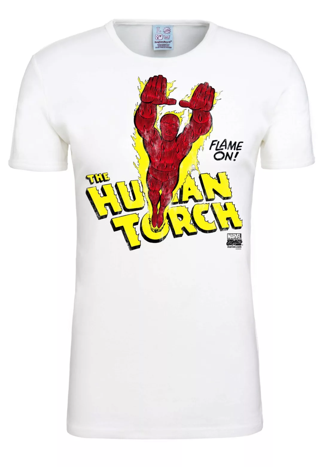LOGOSHIRT T-Shirt "Human Torch – Flame On", mit lizenziertem Originaldesign günstig online kaufen
