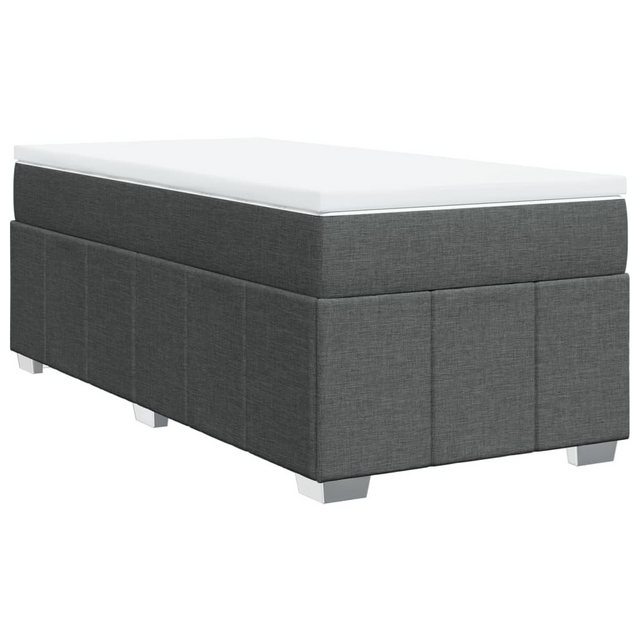 vidaXL Bett Boxspringbett mit Matratze Dunkelgrau 80x200 cm Stoff günstig online kaufen