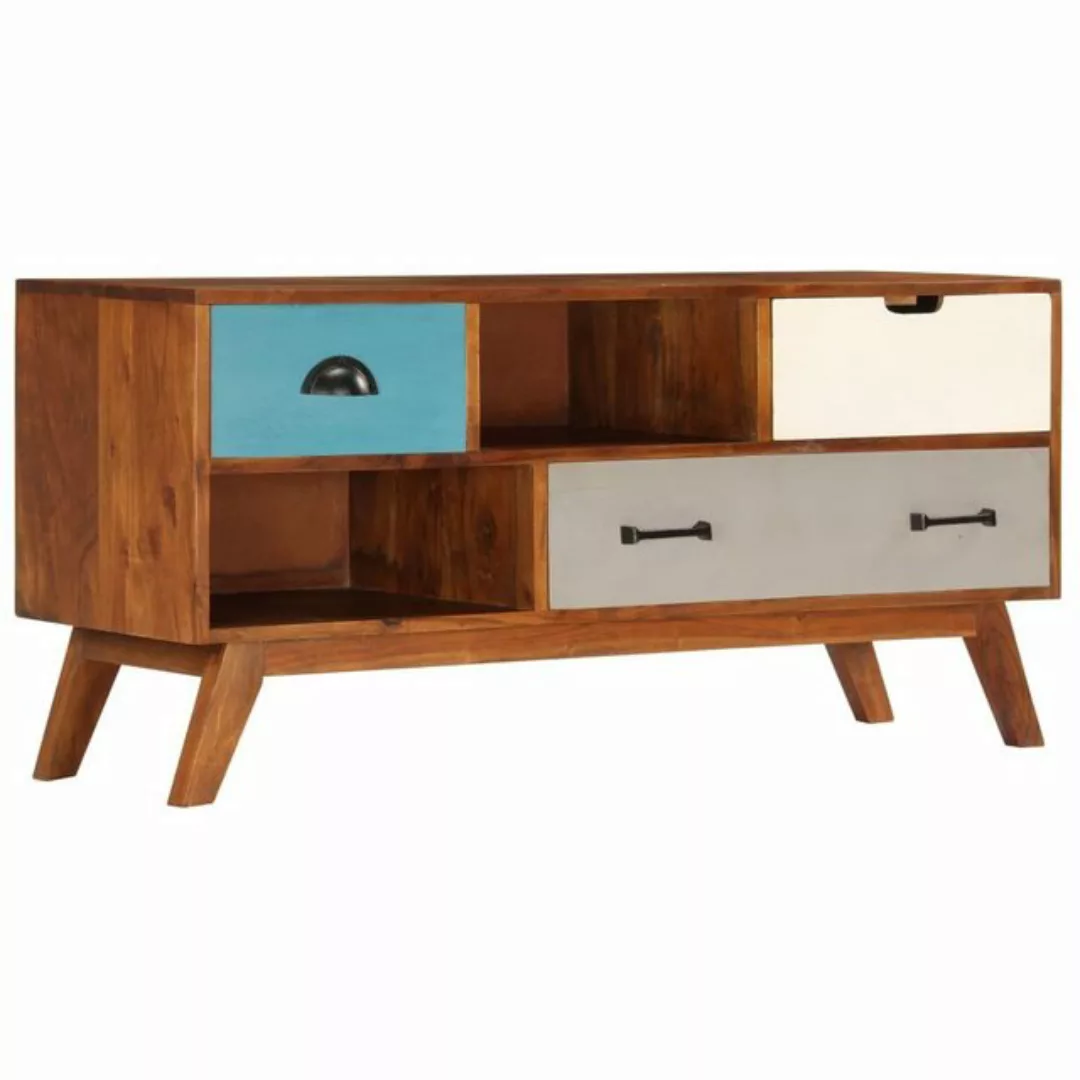 furnicato TV-Schrank mit 3 Schubladen 110 x 35 x 50 cm Akazienholz Massiv günstig online kaufen