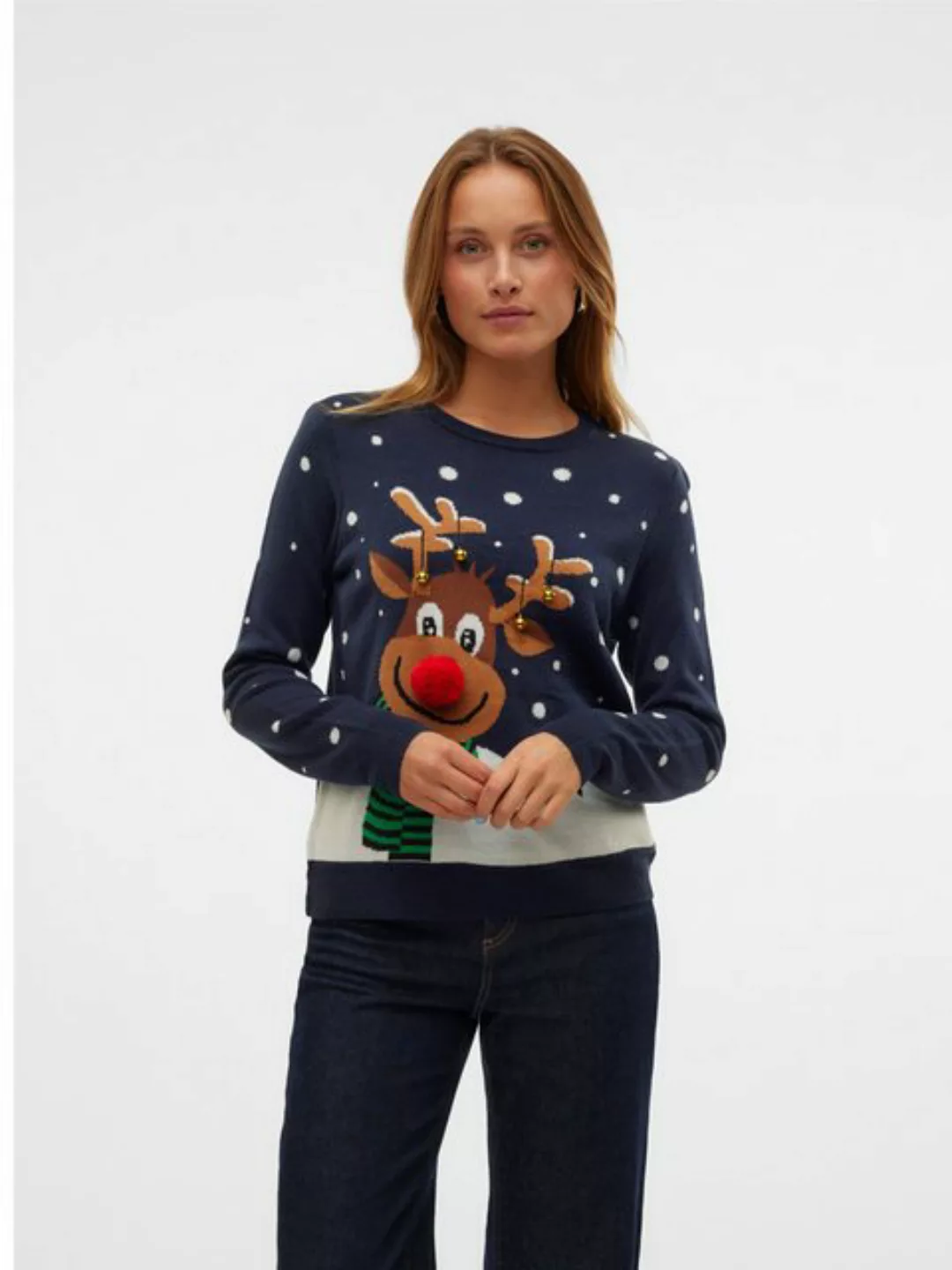 Vero Moda Weihnachtspullover VMSNOWY DEER LS O-NECK XMAS günstig online kaufen