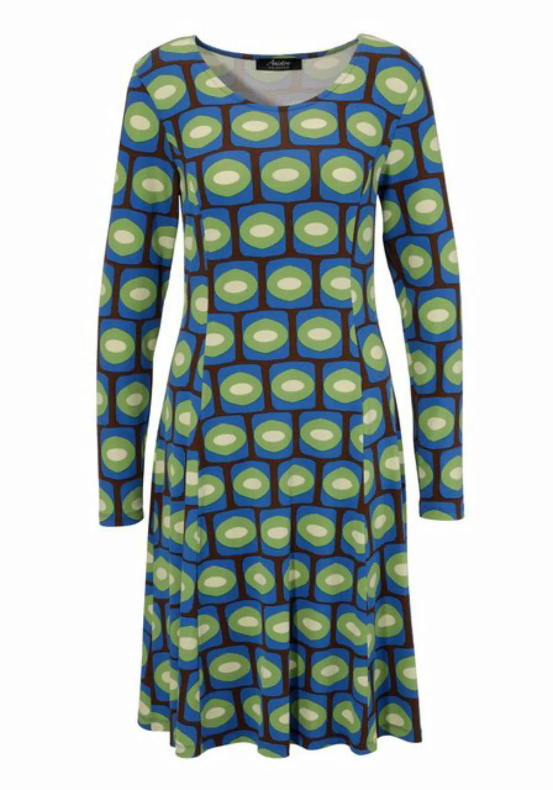 Aniston SELECTED Jerseykleid, mit Retro-Print und langen Ärmeln - NEUE KOLL günstig online kaufen