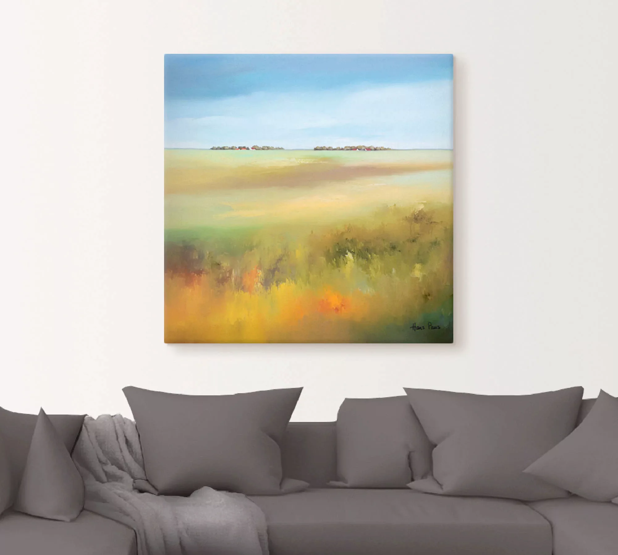 Artland Wandbild "Landschaft I", Felder, (1 St.), als Leinwandbild, Poster günstig online kaufen