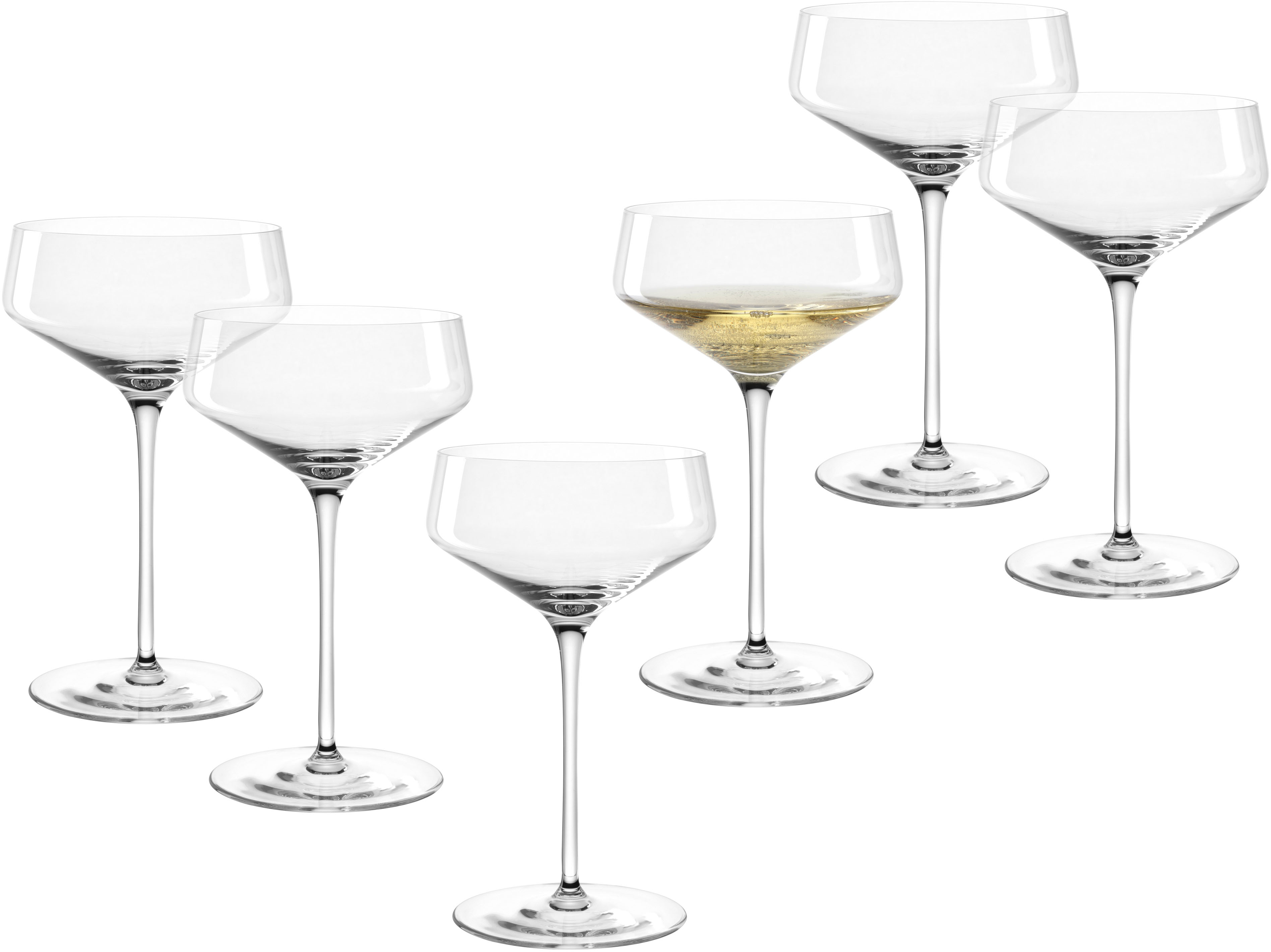 LEONARDO Champagnerglas »Champagnerschale PUCCINI, 350 ml, 6er-Set«, (Set, günstig online kaufen