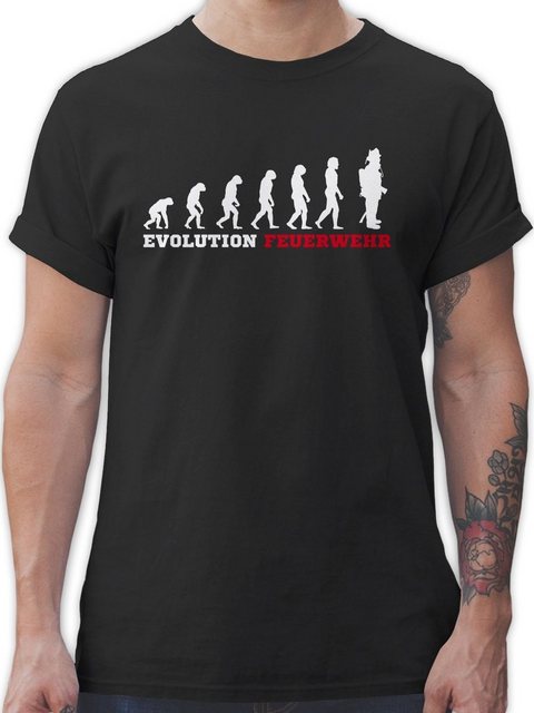 Shirtracer T-Shirt Evolution Feuerwehr Feuerwehr günstig online kaufen