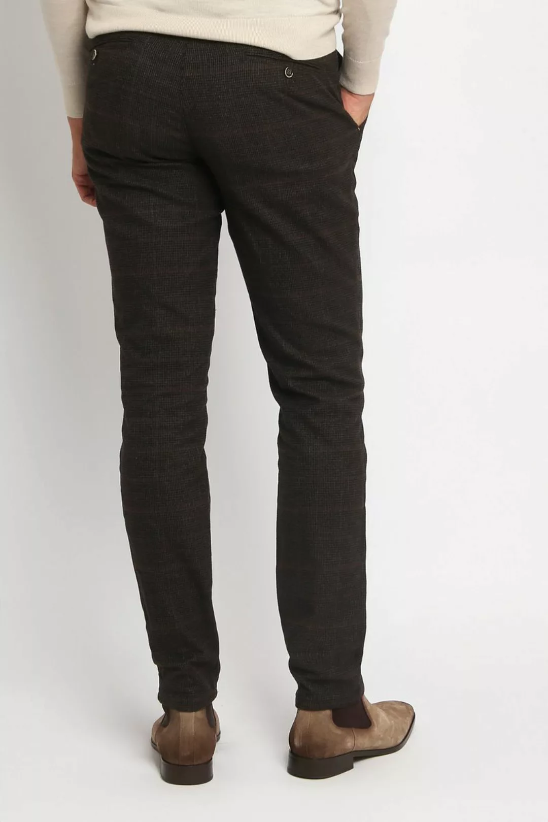 Suitable Chino Pico Pleat Karo Braun - Größe 26 günstig online kaufen