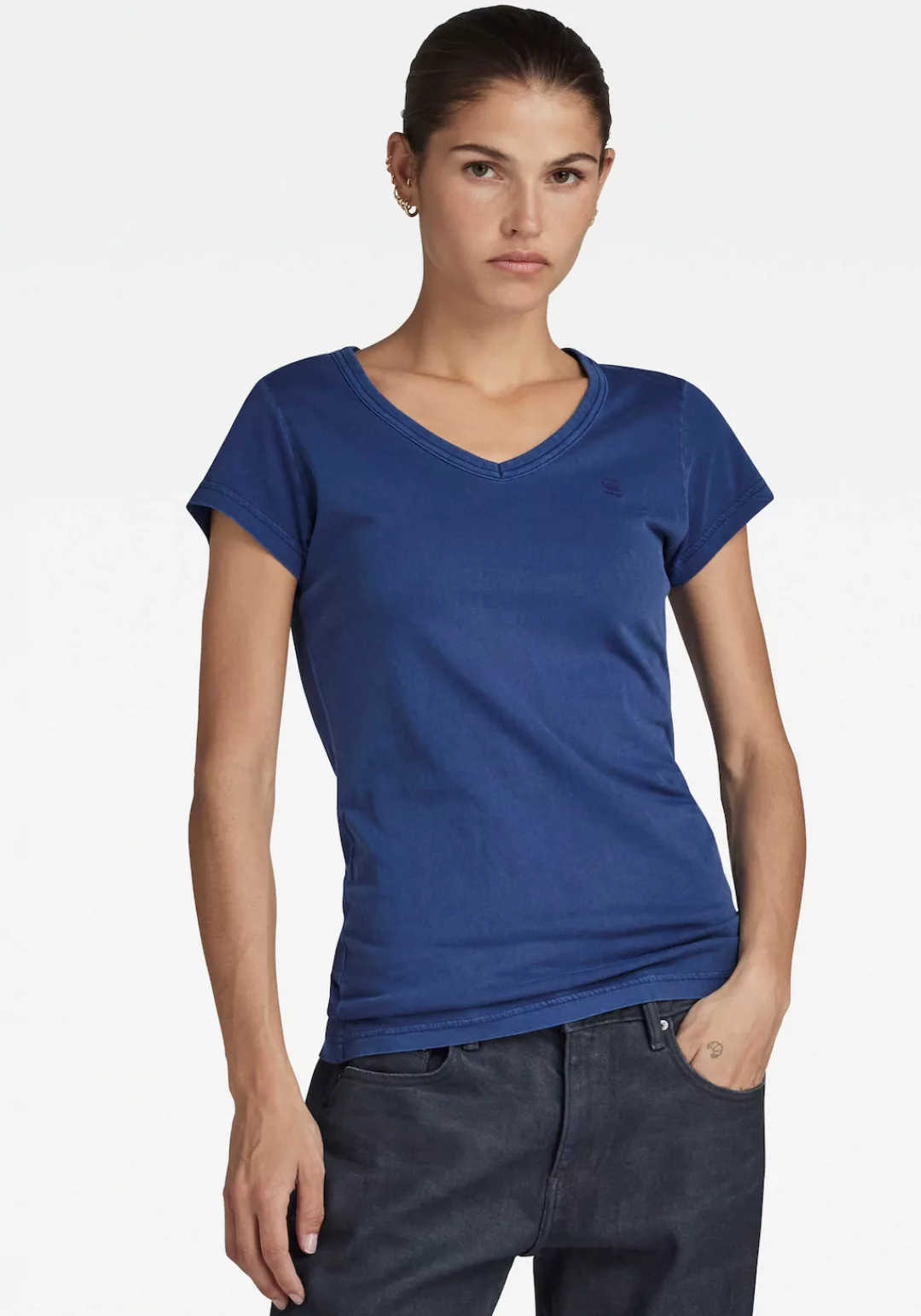 G-Star RAW V-Shirt Eyben Slim Top mit kleinem G-Star RAW Logoprint auf der günstig online kaufen