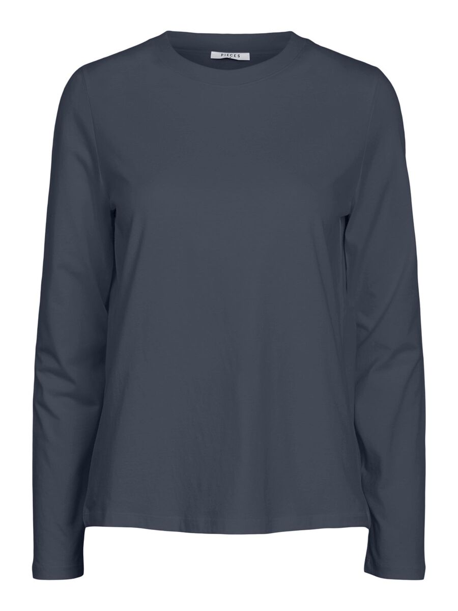 Pieces Ria Solid Langarm T-shirt XL Ombre Blue günstig online kaufen