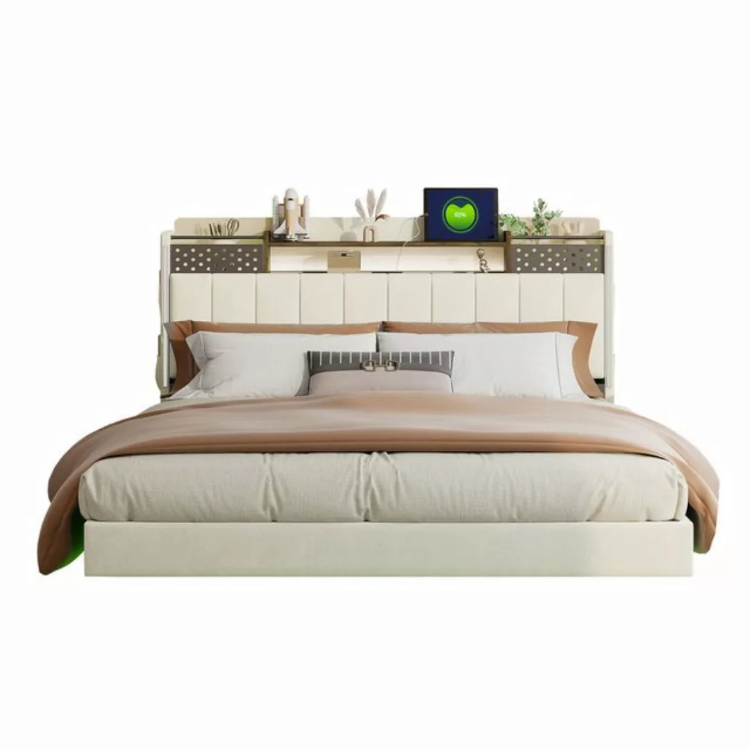 OKWISH Polsterbett Stauraumbett Gästebett Doppelbett (Multifunktionales Kop günstig online kaufen