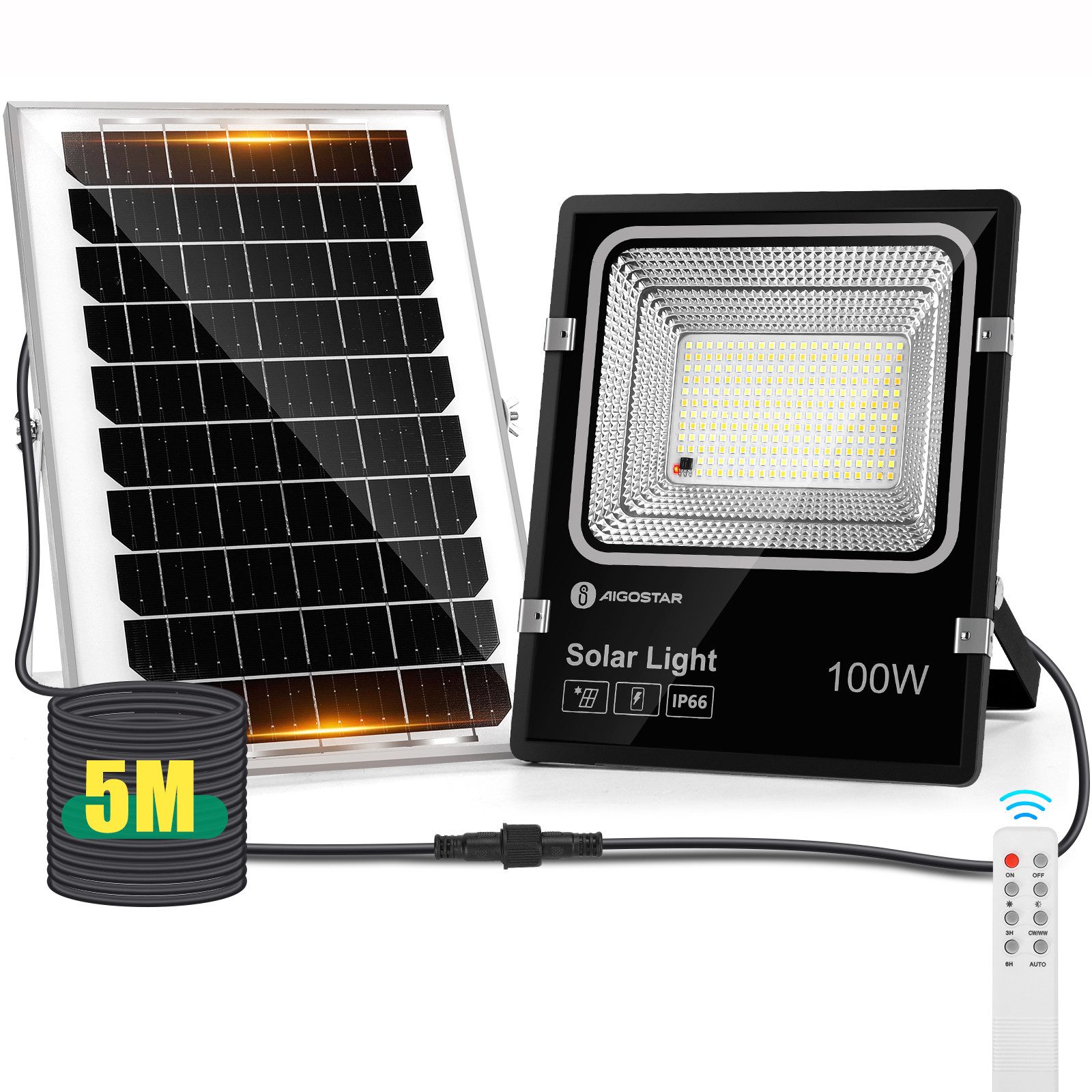 Aigostar Flutlichtstrahler Solar LED Strahler Außen günstig online kaufen