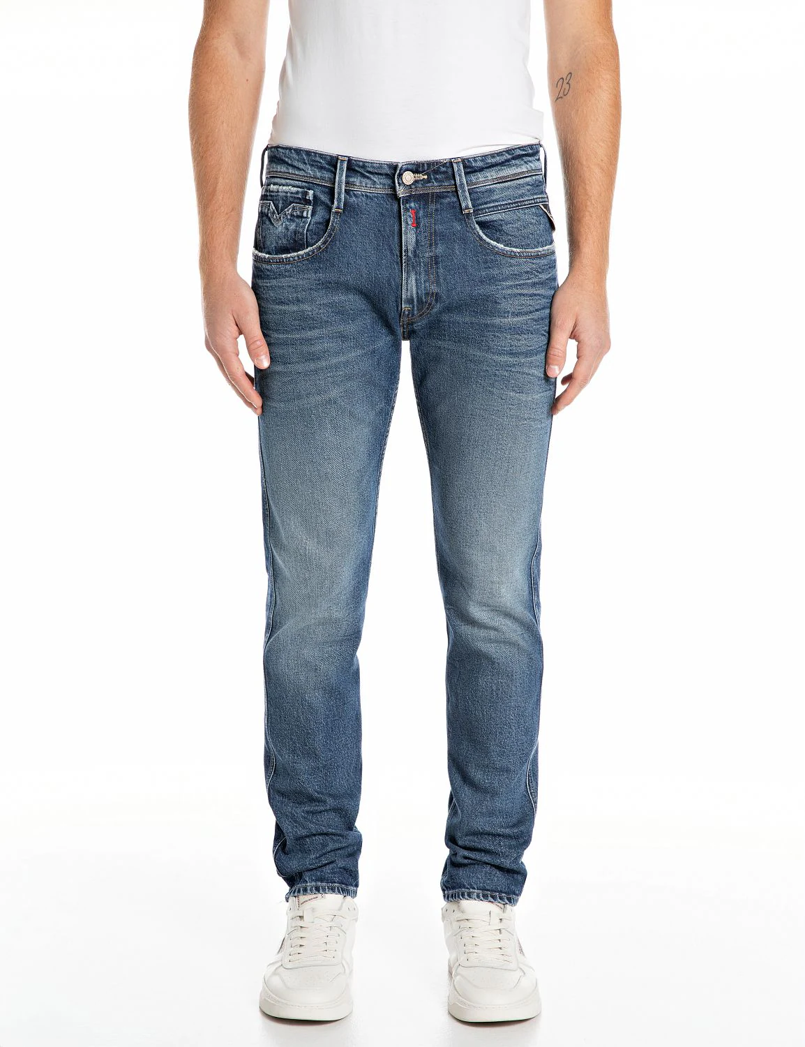 Replay Slim-fit-Jeans ANBASS mit Washed-Optik günstig online kaufen