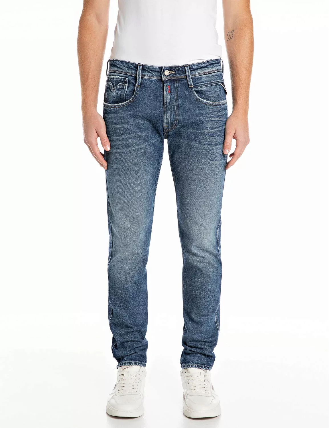 Replay Slim-fit-Jeans ANBASS mit Washed-Optik günstig online kaufen