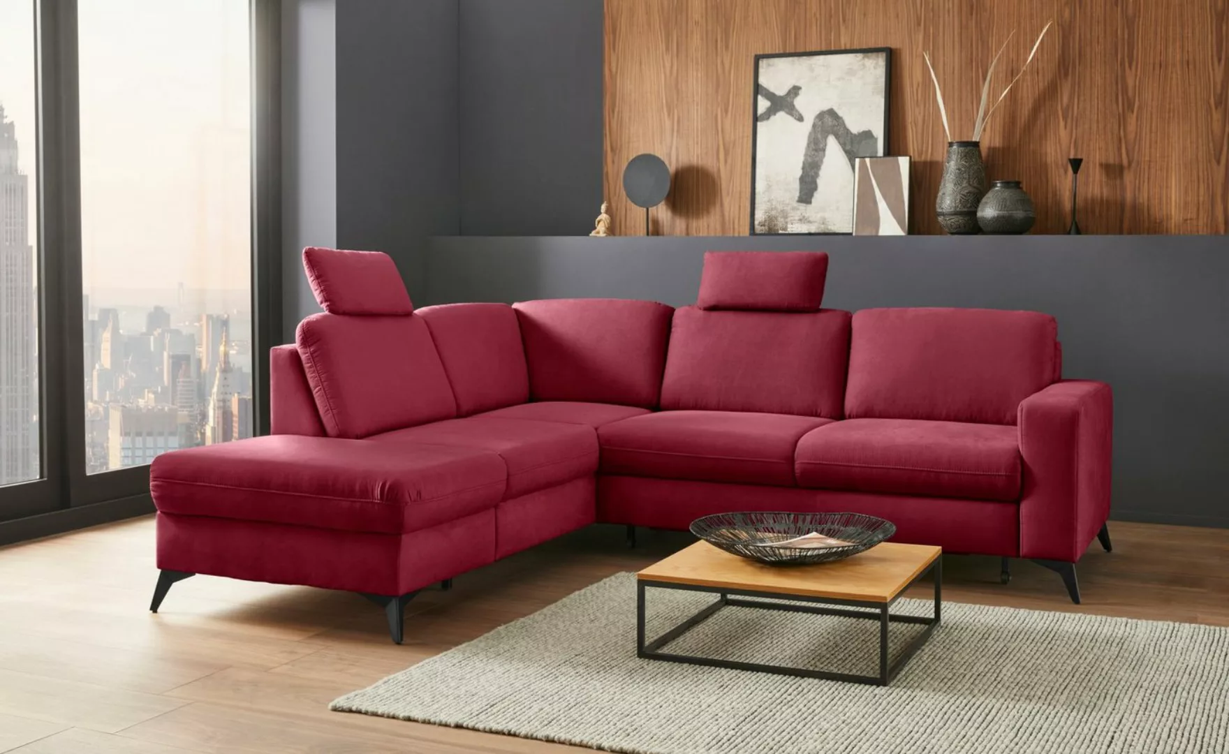 Places of Style Ecksofa Lolland L-Form, Wahlweise mit Bettfunktion und Stau günstig online kaufen