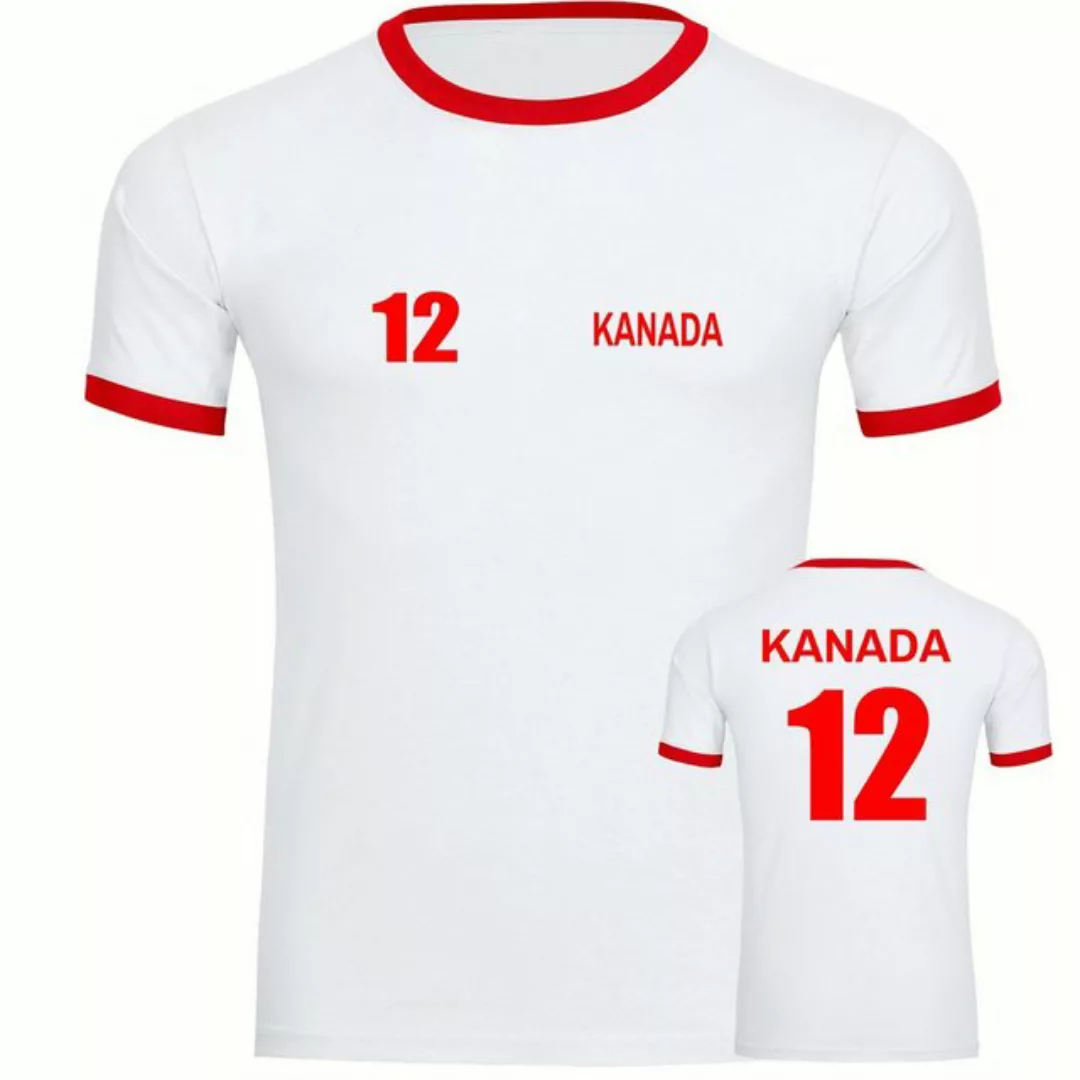 multifanshop T-Shirt Kontrast Kanada - Trikot 12 - Männer günstig online kaufen