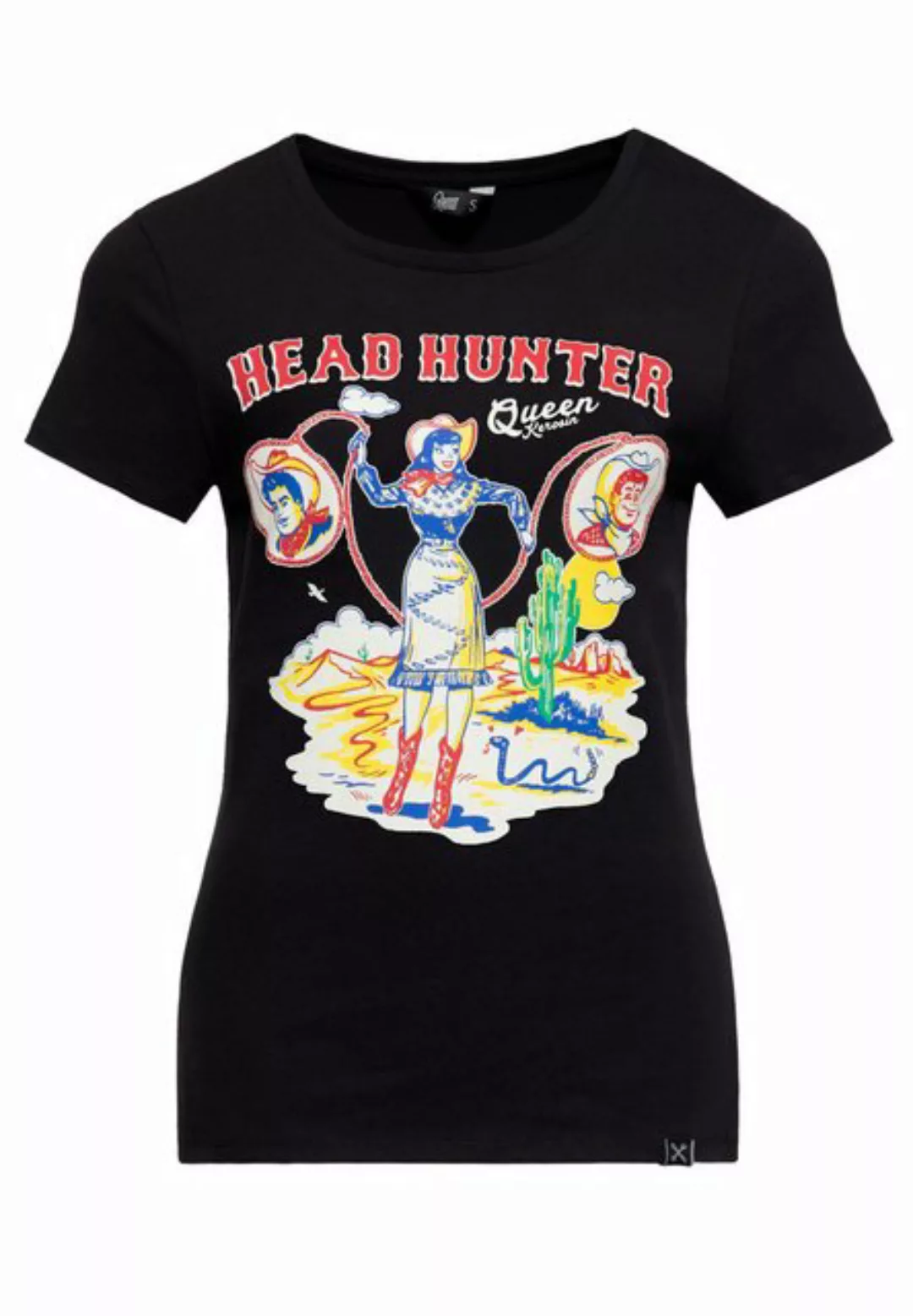 QueenKerosin Print-Shirt Head Hunter im Western-Style günstig online kaufen