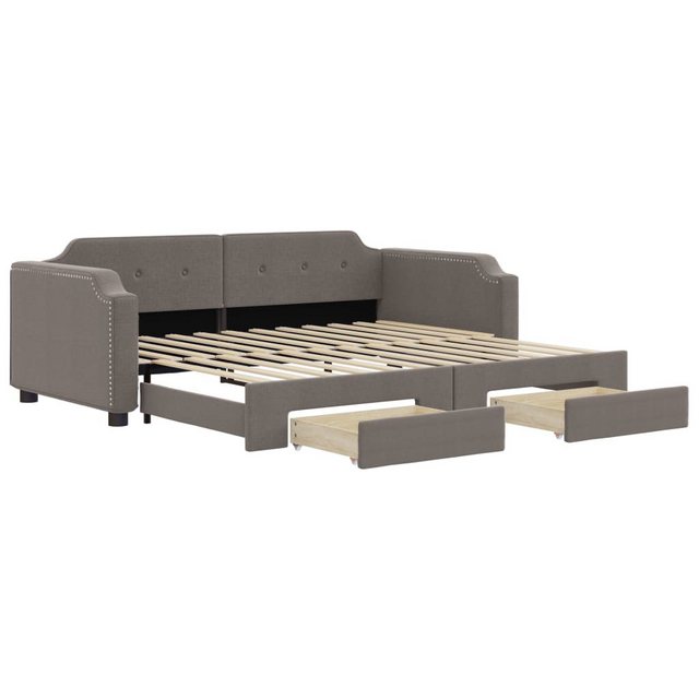 vidaXL Gästebett Gästebett Tagesbett Ausziehbar mit Schubladen Taupe 80x200 günstig online kaufen