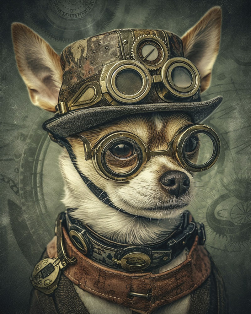 A.S. Création Leinwandbild "Mr.Chihuahua - Wandbild Grün Braun Keilrahmen K günstig online kaufen