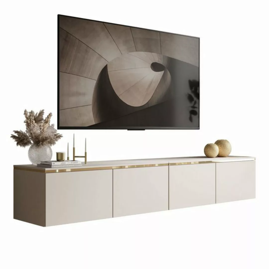 ALLHOUSE24 TV-Schrank NELLY 200 cm KASCHMIR Hängendes TV Lowboard mit LED B günstig online kaufen