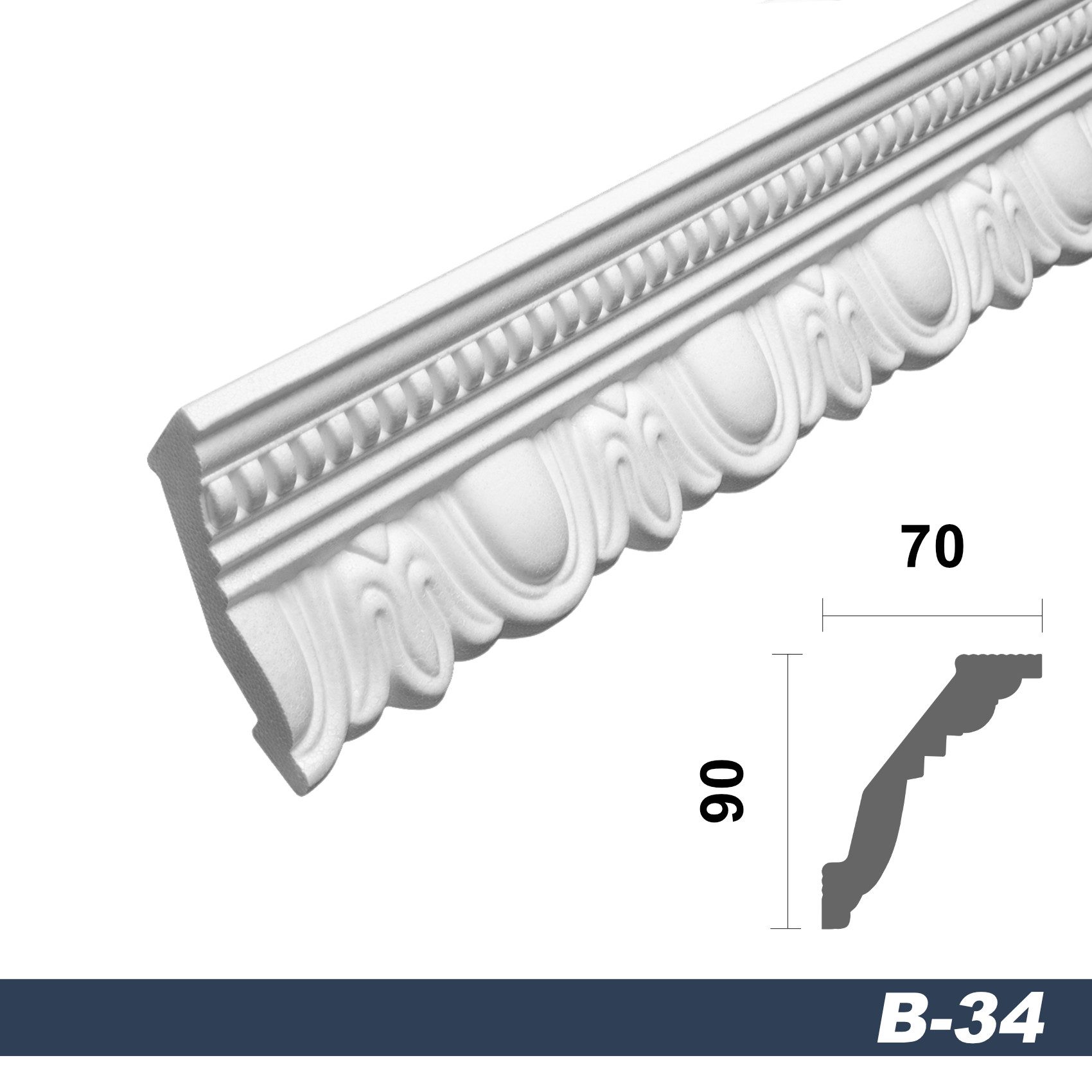 marbet design Stuckleiste B-34, 20 Meter, günstig online kaufen