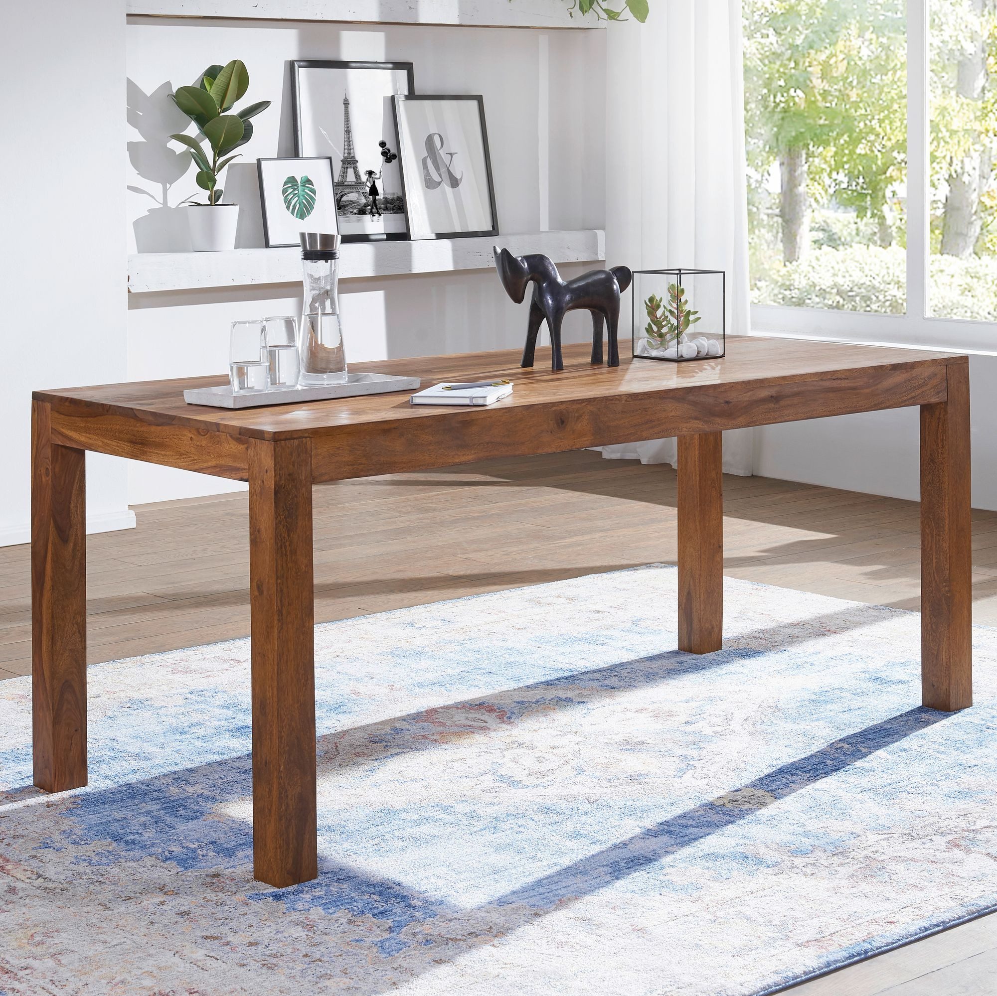 FINEBUY Esstisch SuVa1485_1 (Massivholz 140x80x76 cm, günstig online kaufen